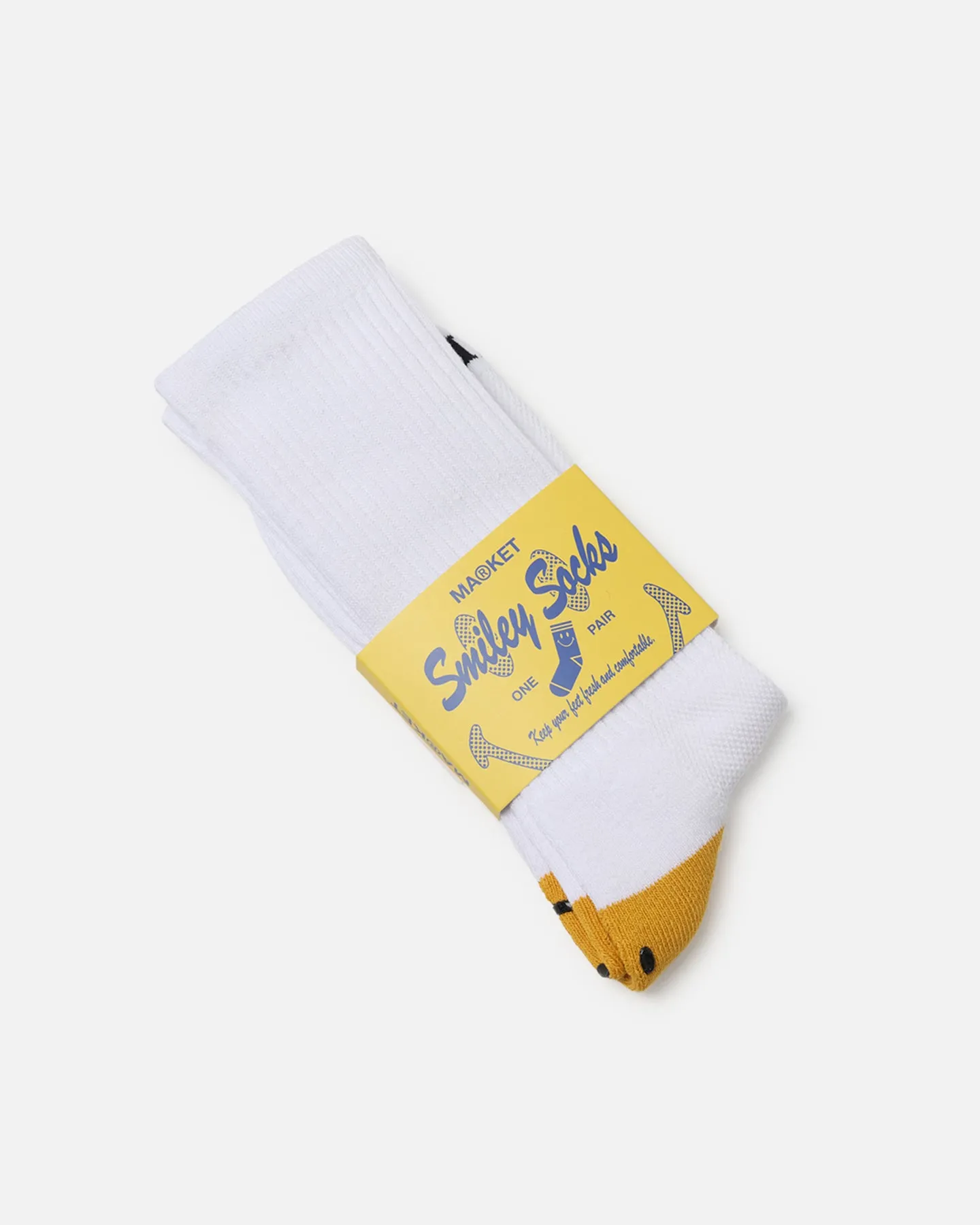 Market X Smiley Heel Crew Socks White sold by Culture Kings product image thumbnail 4