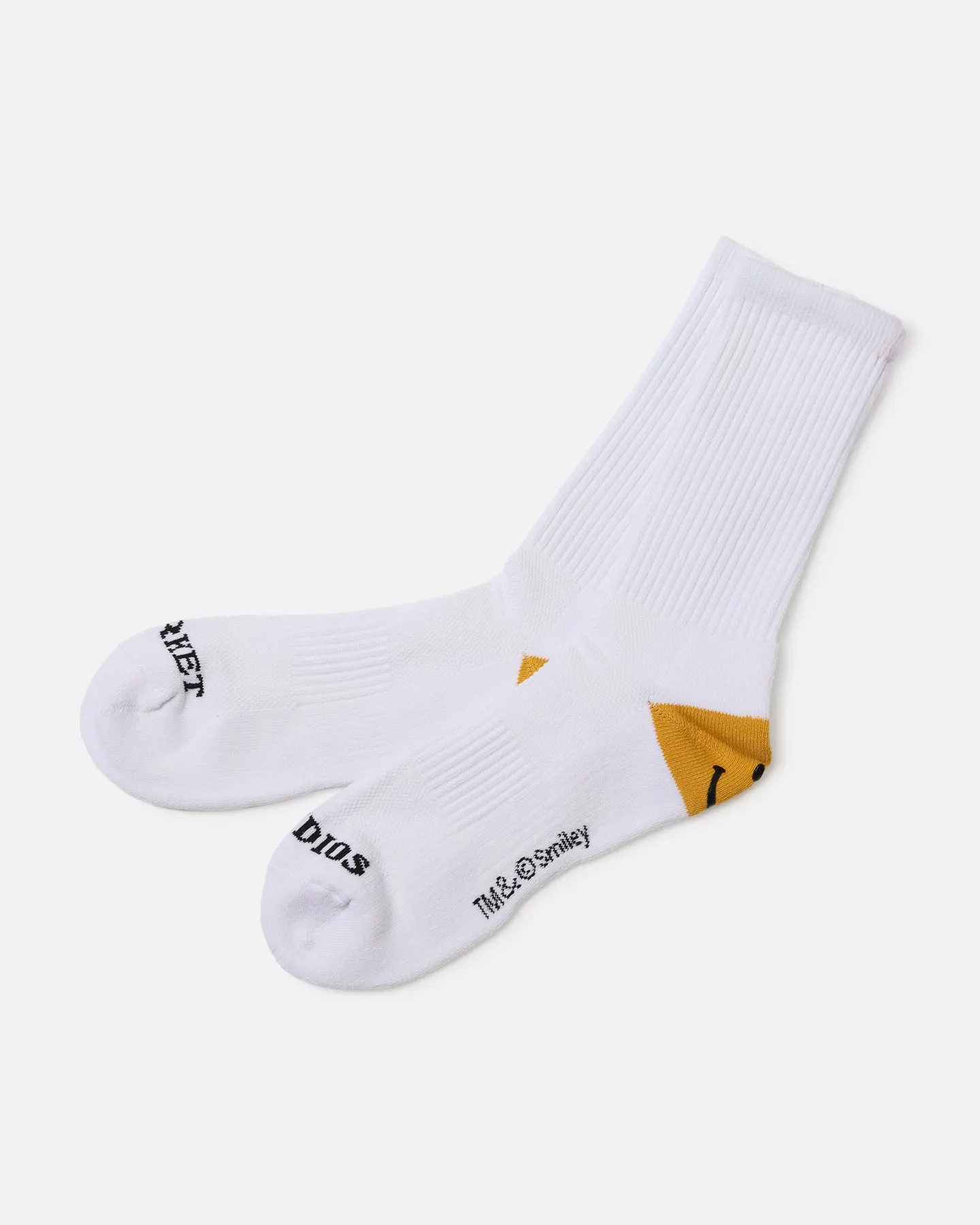 Market X Smiley Heel Crew Socks White sold by Culture Kings