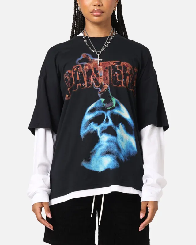 Pantera Pantera Layered Long Sleeve T-Shirt Black Wash sold by Culture Kings
