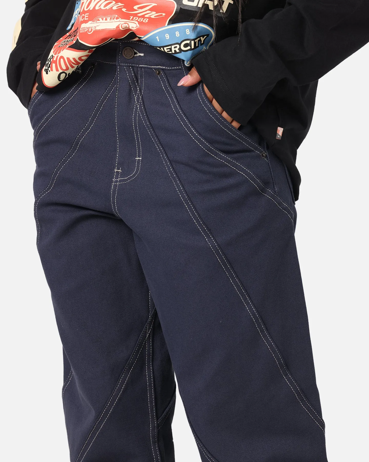 Honor The Gift Racing Panel Pants Navy sold by Culture Kings product image thumbnail 3