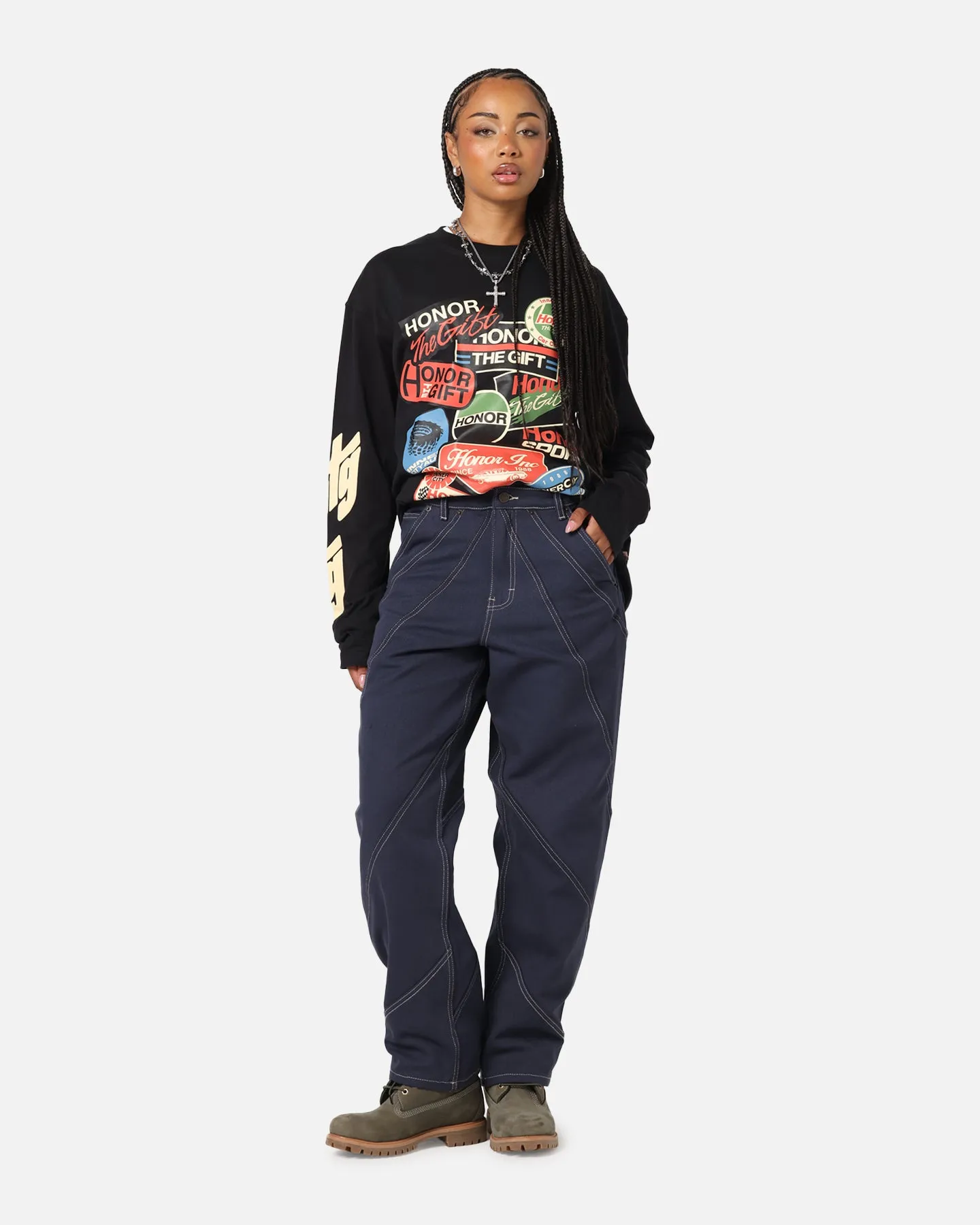Honor The Gift Racing Panel Pants Navy sold by Culture Kings product image thumbnail 2