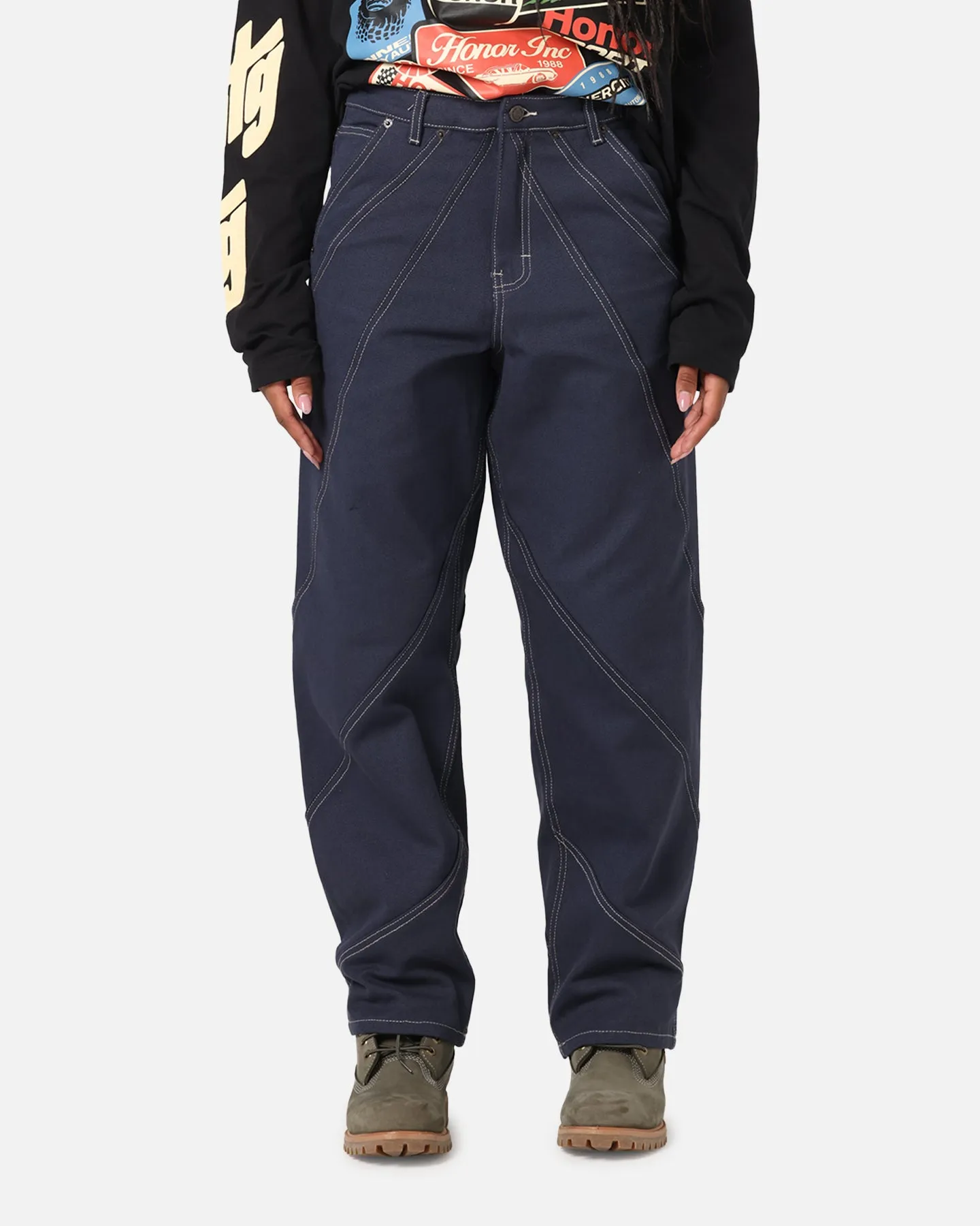 Honor The Gift Racing Panel Pants Navy sold by Culture Kings