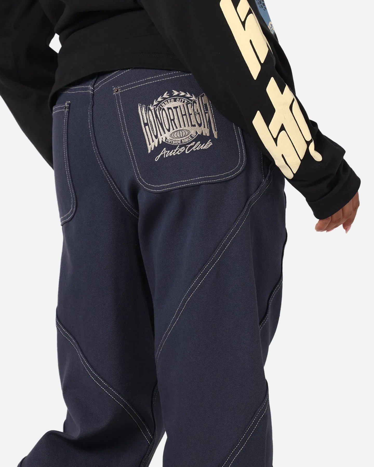 Honor The Gift Racing Panel Pants Navy sold by Culture Kings product image thumbnail 4