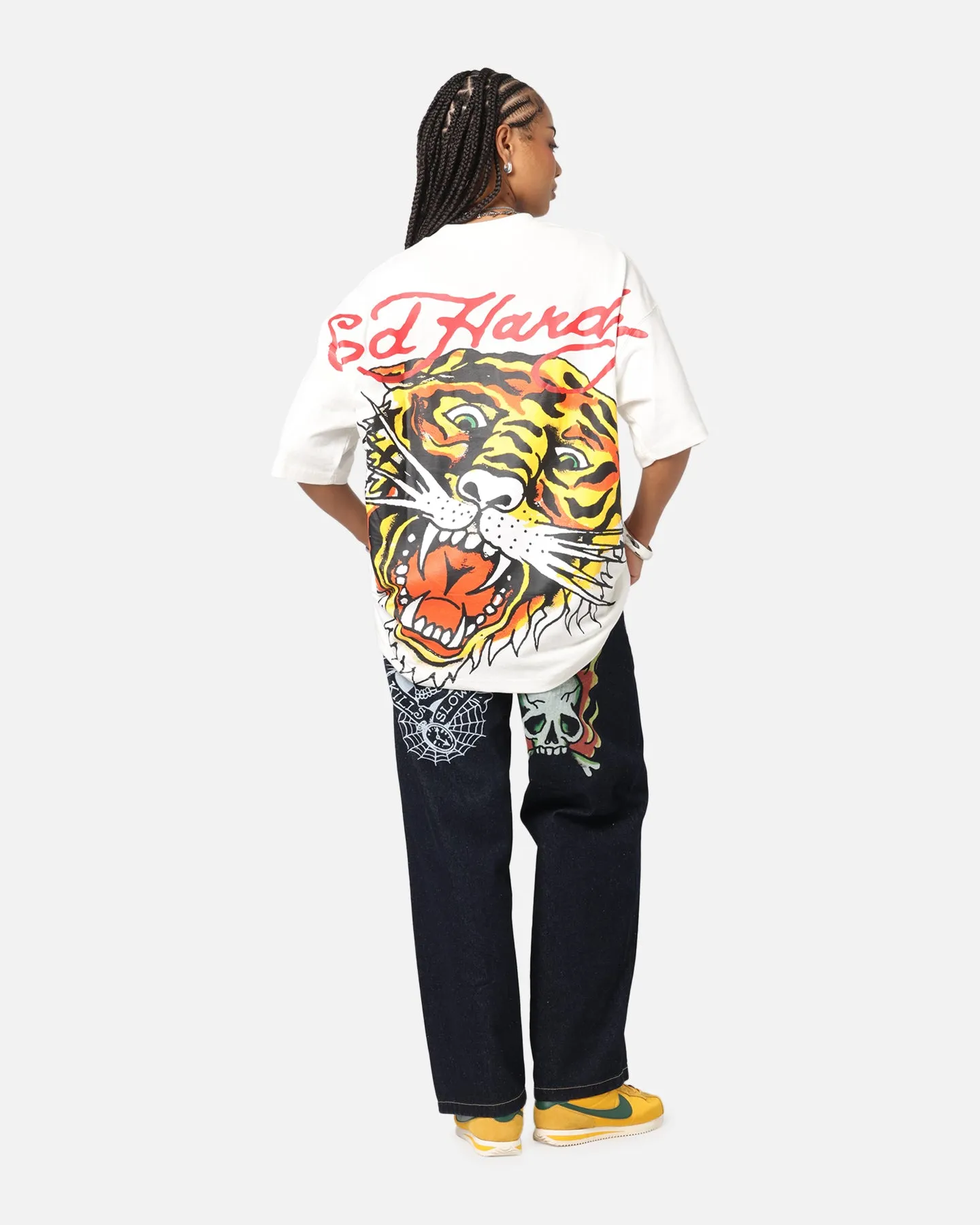 Ed Hardy Tiger Oversized Print T-Shirt Off White sold by Culture Kings product image thumbnail 3