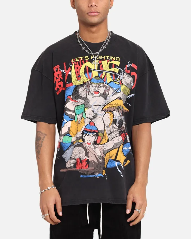 73Studio X South Park Lets Fighting Love Vintage T-Shirt Black Acidwash made by Culture Kings