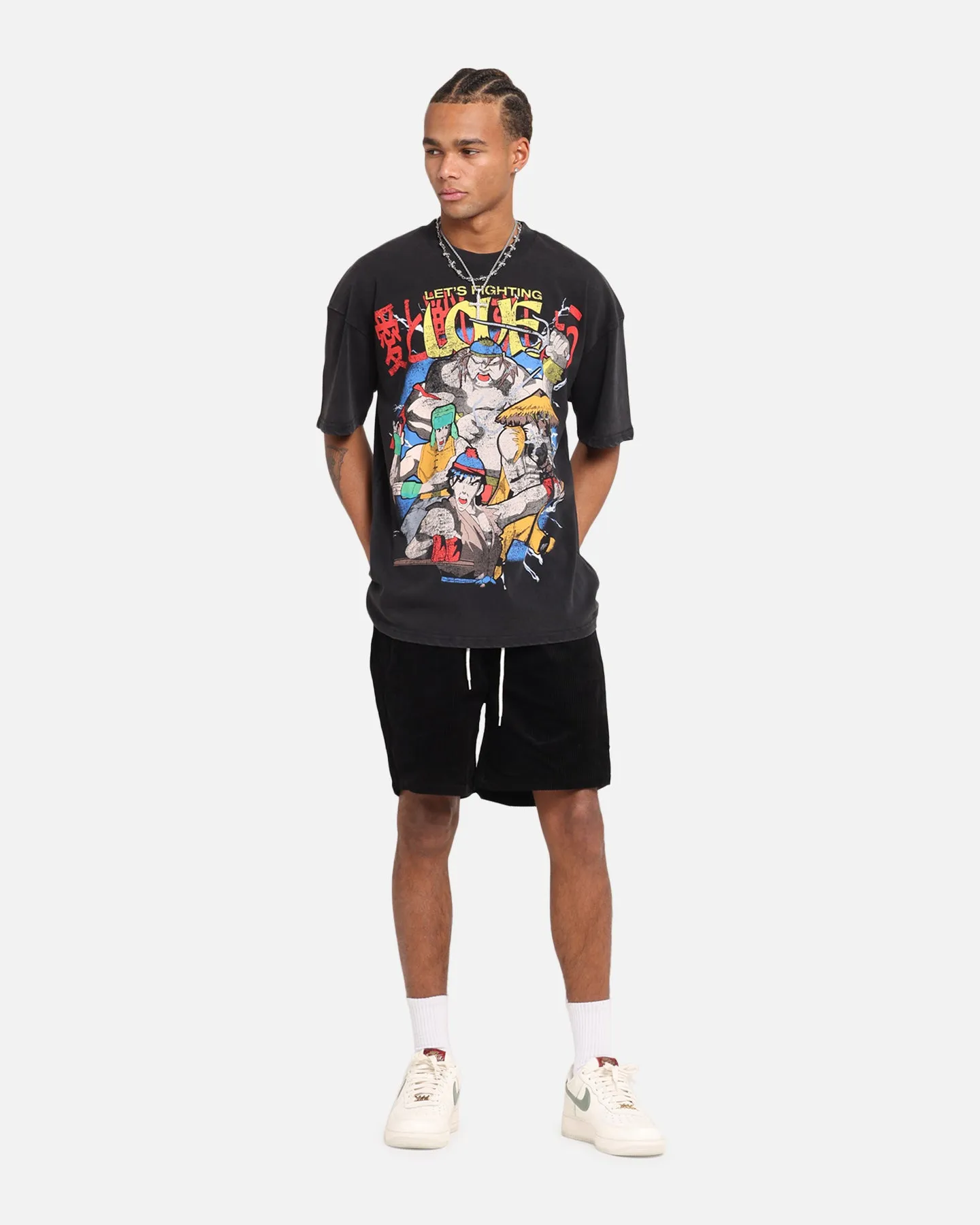73Studio X South Park Lets Fighting Love Vintage T-Shirt Black Acidwash sold by Culture Kings product image thumbnail 3