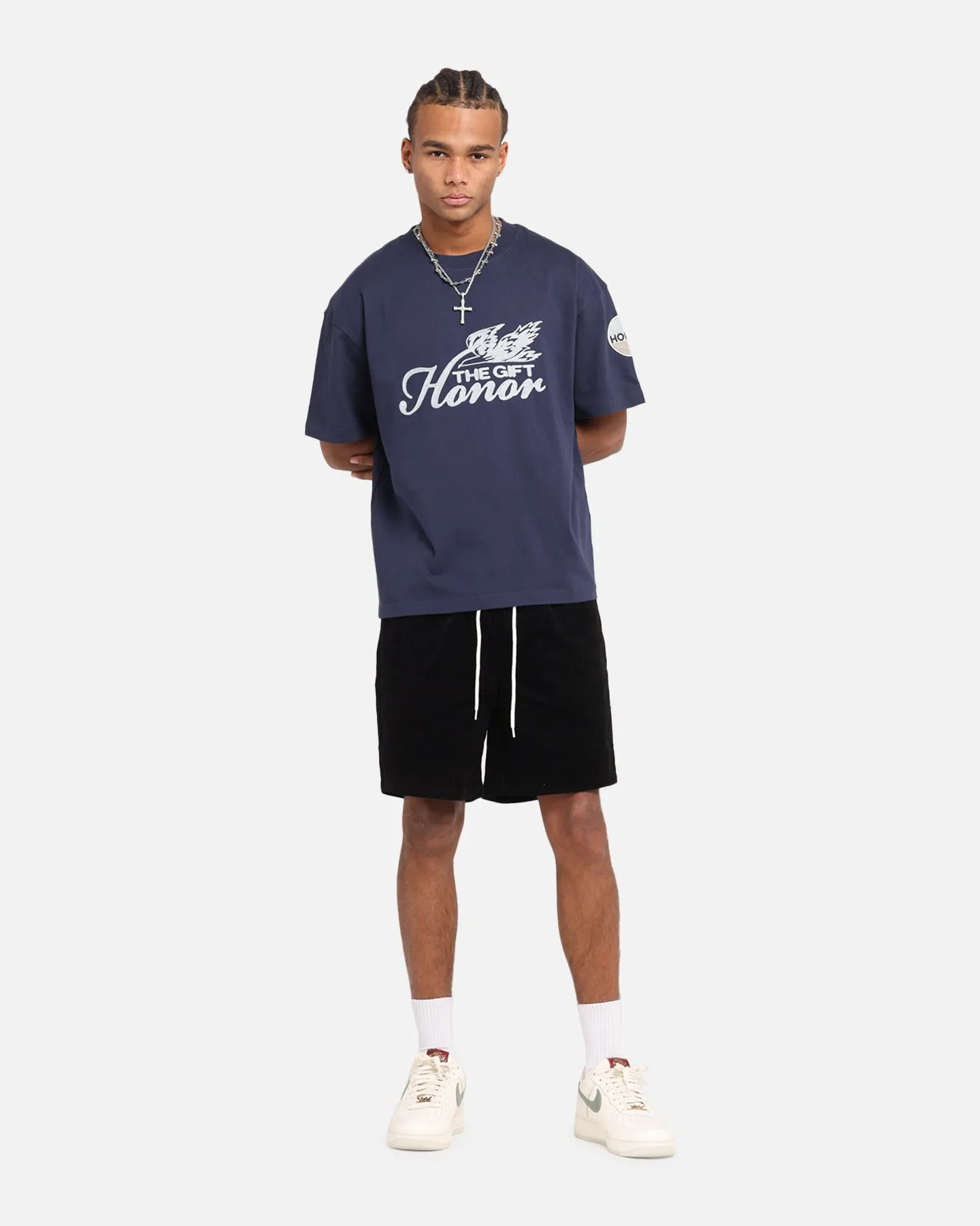 Honor The Gift Auto Club Boxy T-Shirt Navy sold by Culture Kings product image thumbnail 2