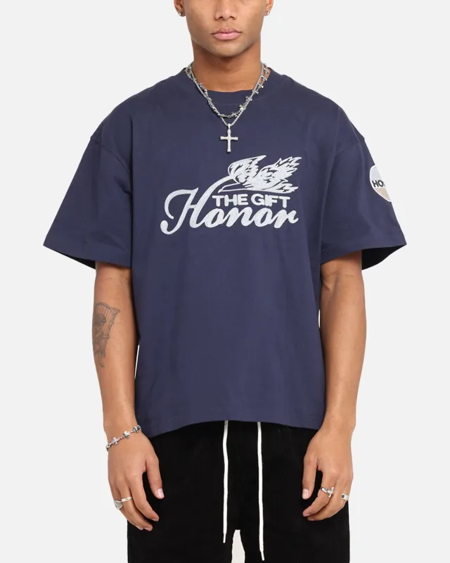 Honor The Gift Auto Club Boxy T-Shirt Navy sold by Culture Kings