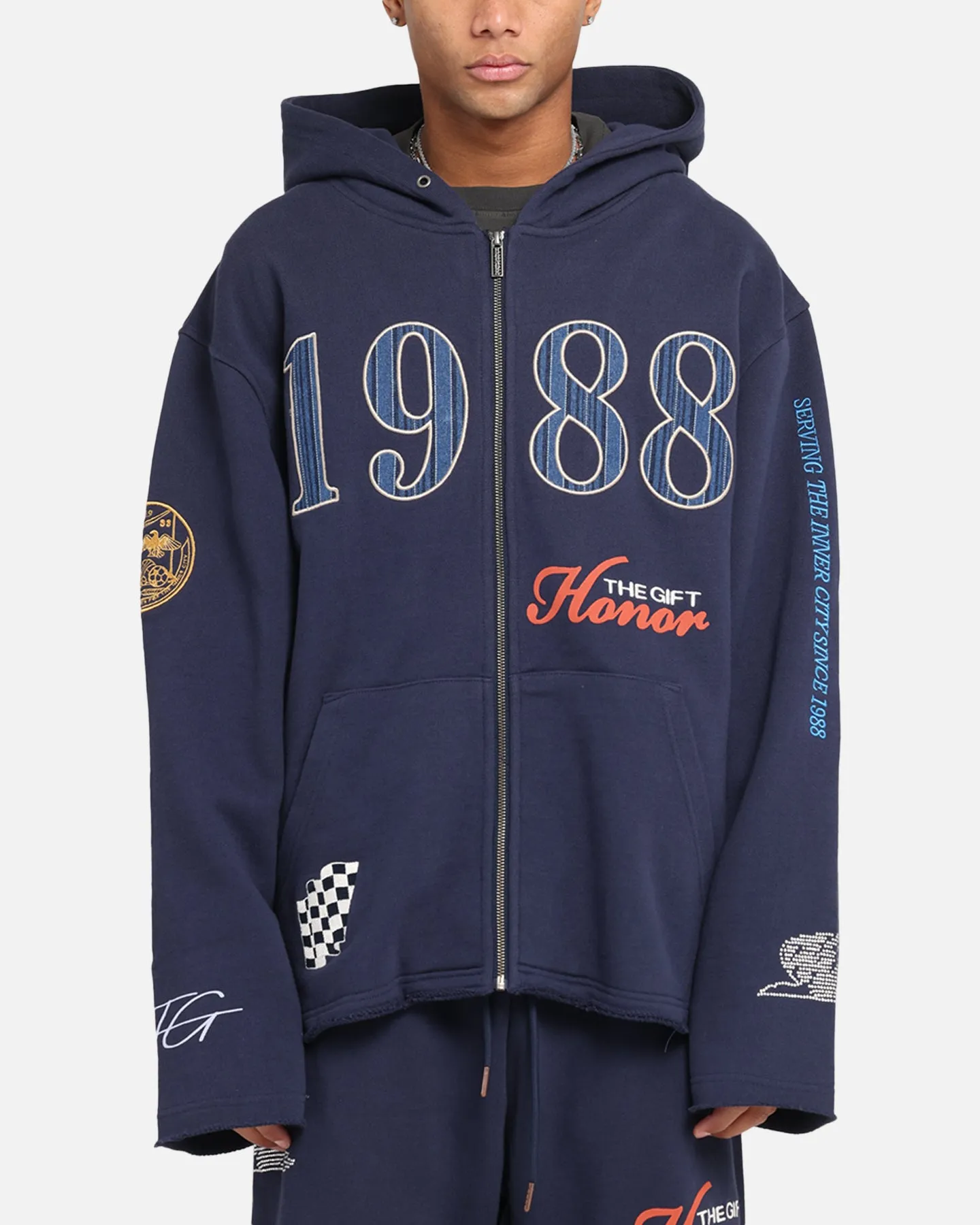 Honor The Gift 1988 Full Zip Hoodie Navy sold by Culture Kings