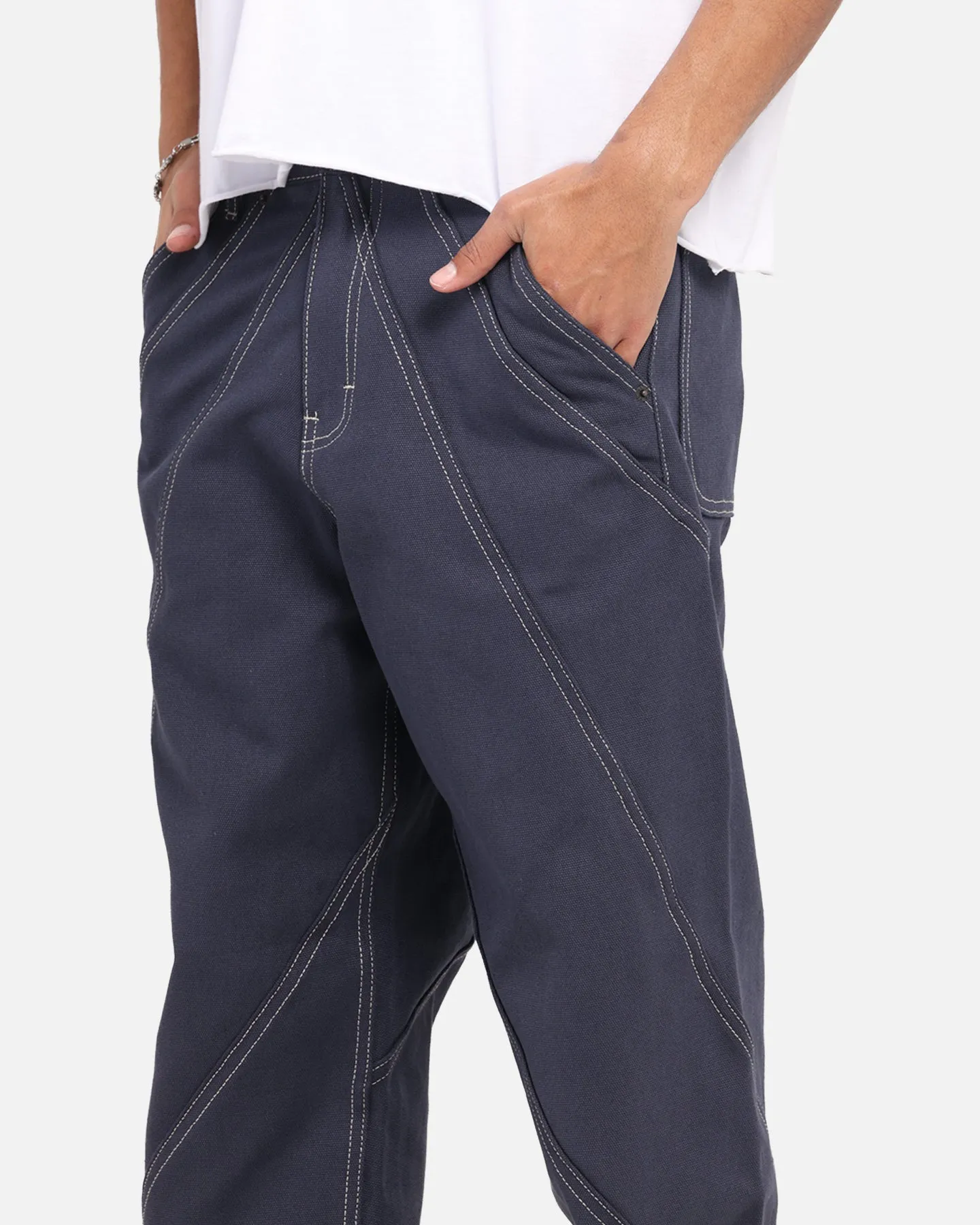 Honor The Gift Racing Panel Pants Navy sold by Culture Kings product image thumbnail 4