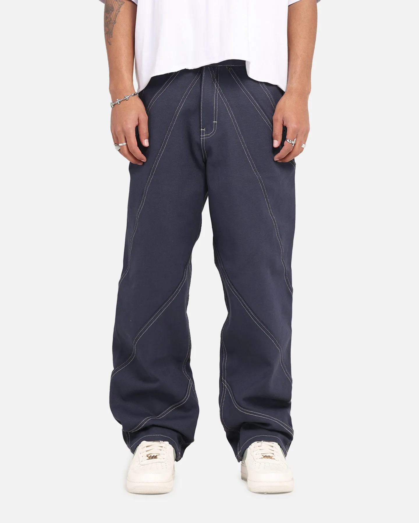 Honor The Gift Racing Panel Pants Navy sold by Culture Kings