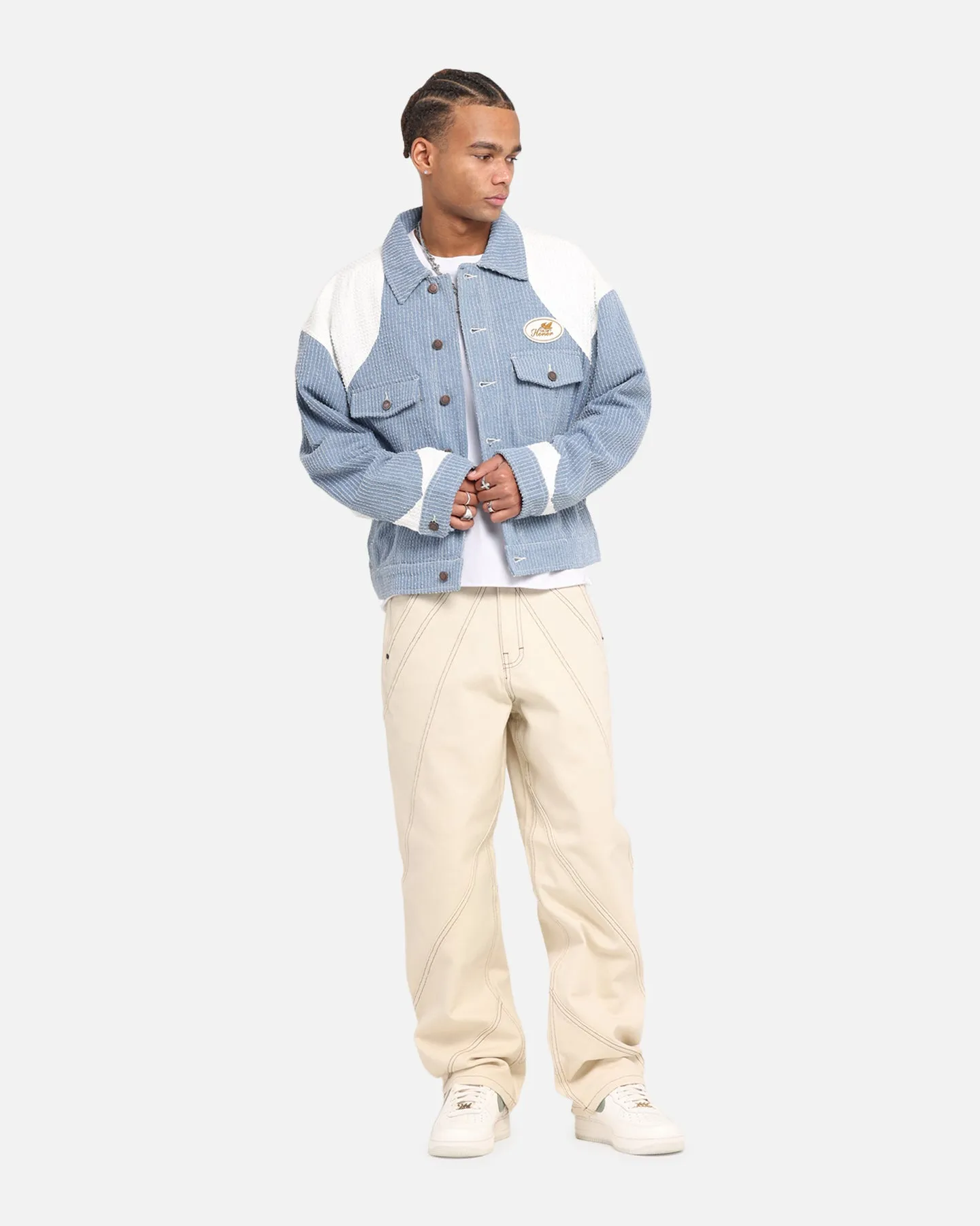 Honor The Gift Color Blocked Trucker Jacket Indigo sold by Culture Kings product image thumbnail 2