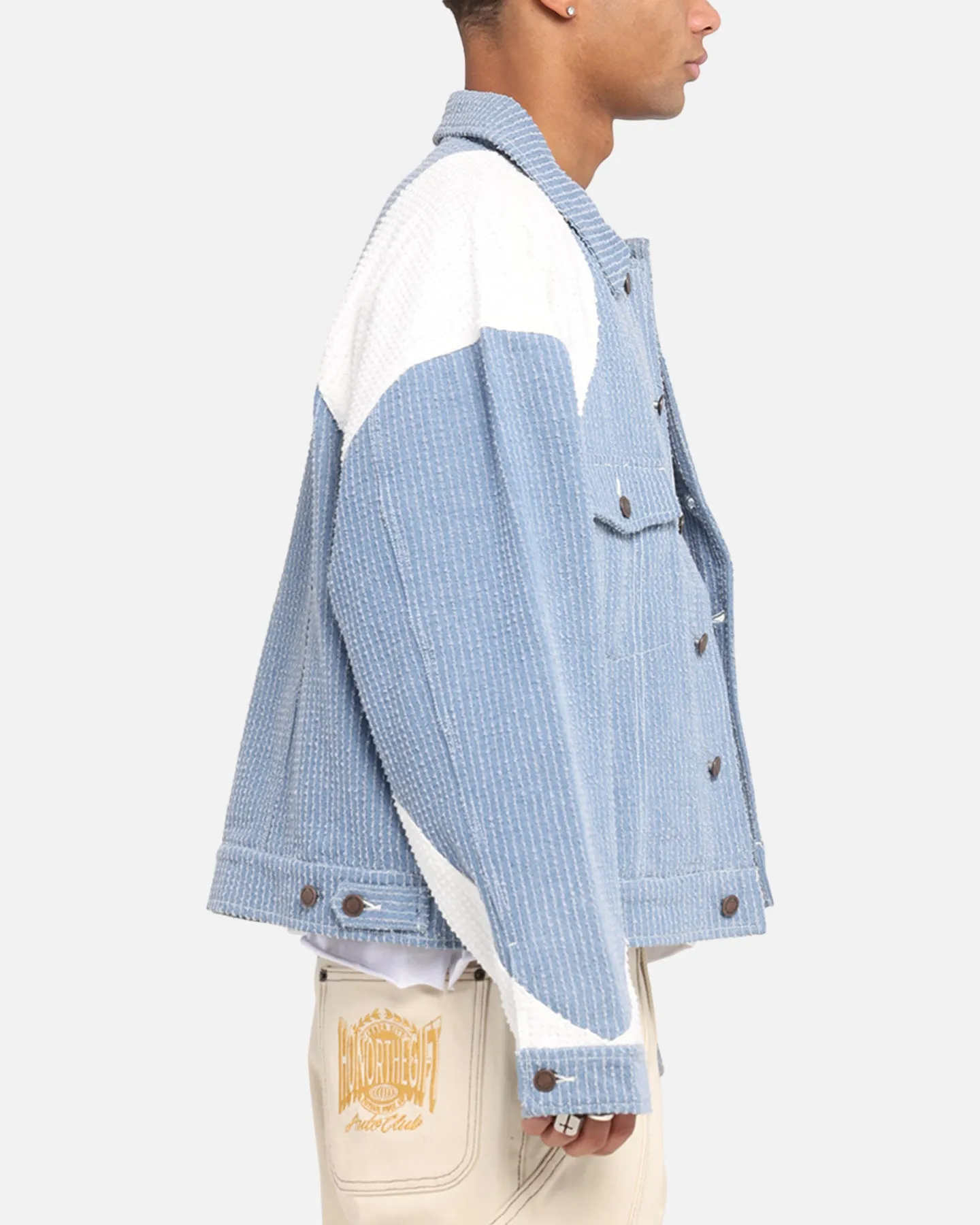 Honor The Gift Color Blocked Trucker Jacket Indigo sold by Culture Kings product image thumbnail 4