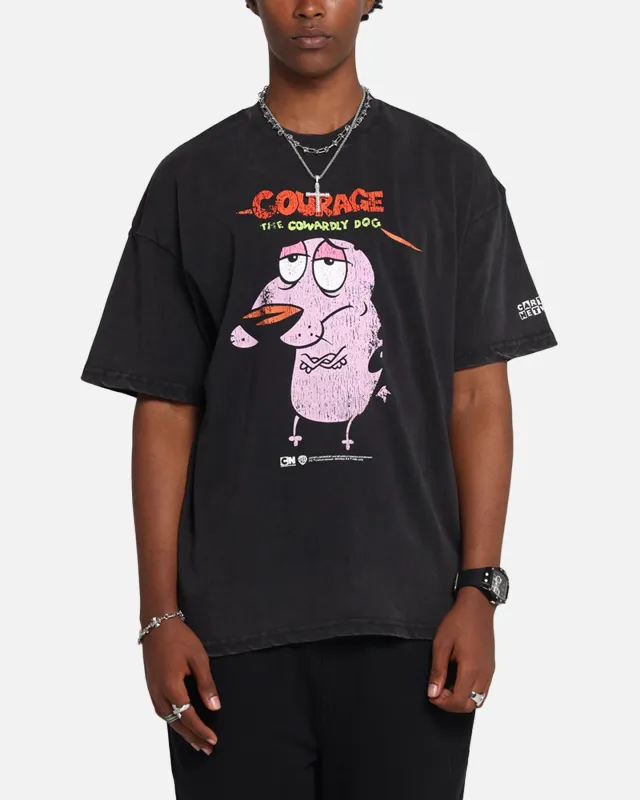 73Studio X Cartoon Network Courage The Cowardly Dog Grail Vintage T-Shirt Black Acidwash made by Culture Kings