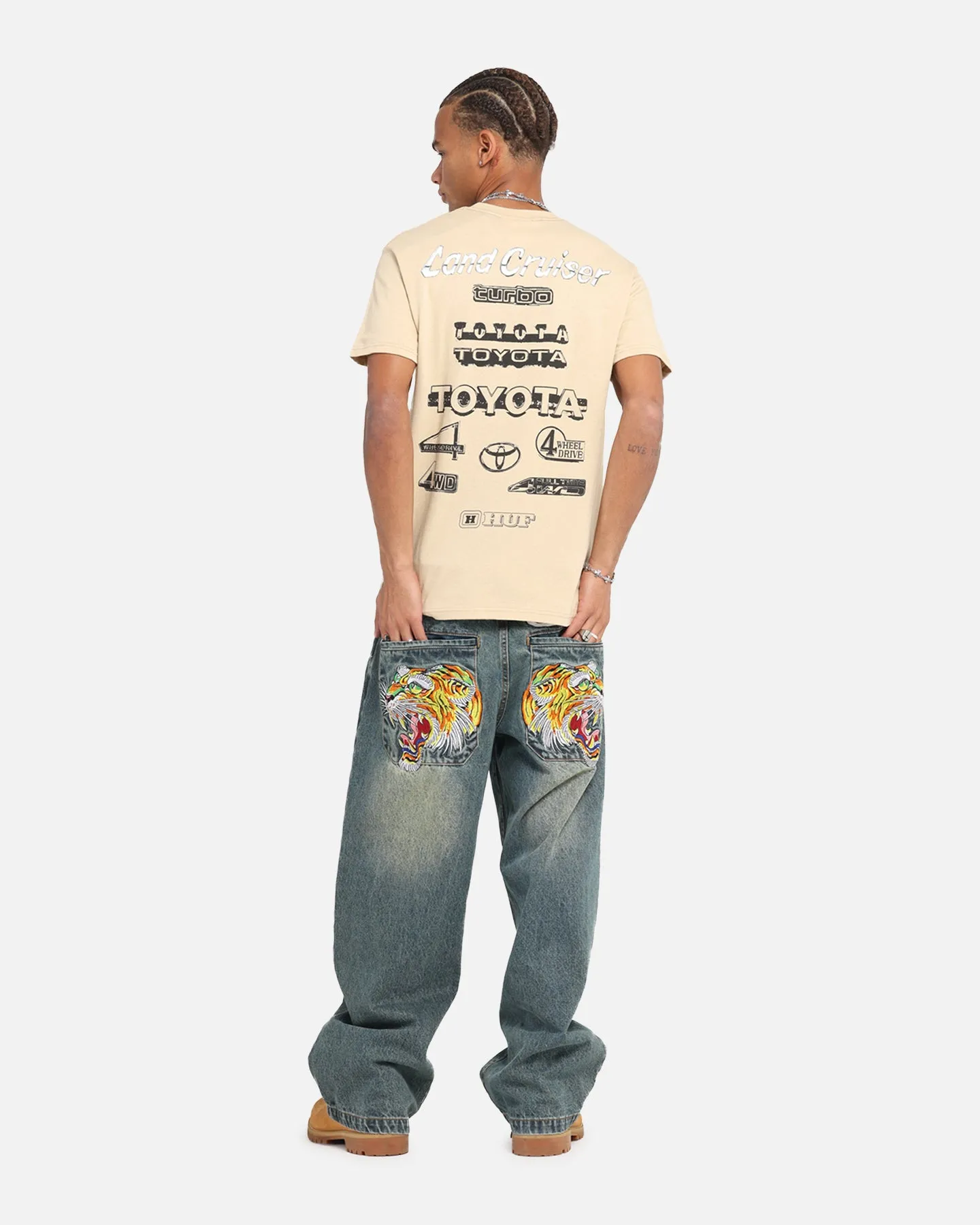 Huf X Toyota Rosetta T-Shirt Sand sold by Culture Kings product image thumbnail 3