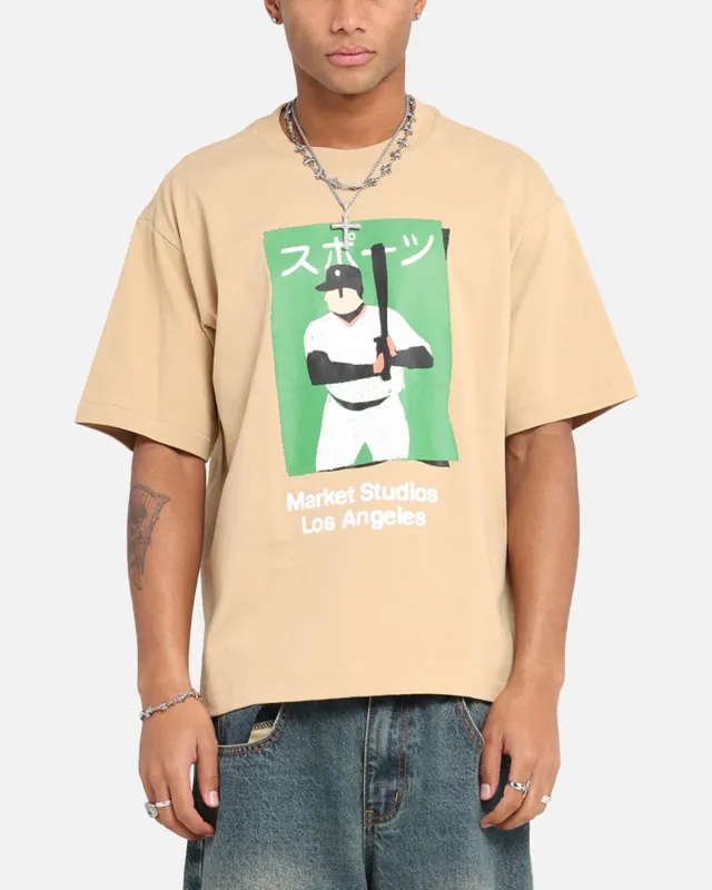 Market Illustrated Baseball T-Shirt Oatmilk sold by Culture Kings