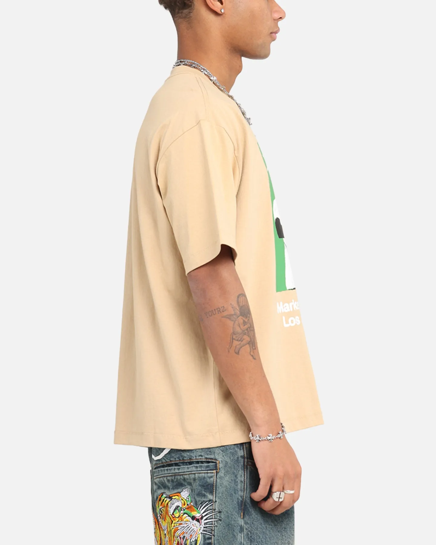 Market Illustrated Baseball T-Shirt Oatmilk sold by Culture Kings product image thumbnail 4