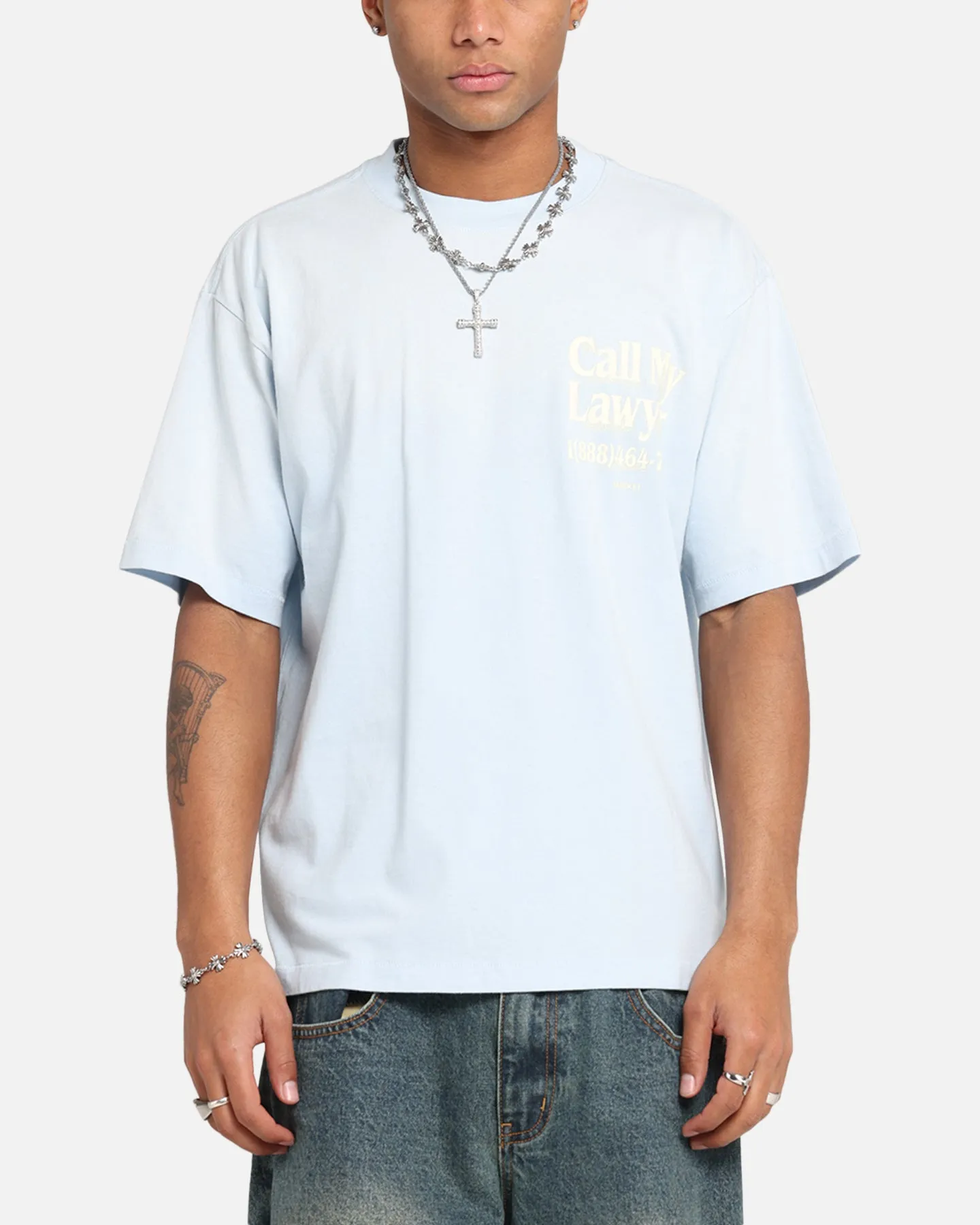 Market Call My Lawyer 3D T-Shirt Light Blue sold by Culture Kings product image thumbnail 2