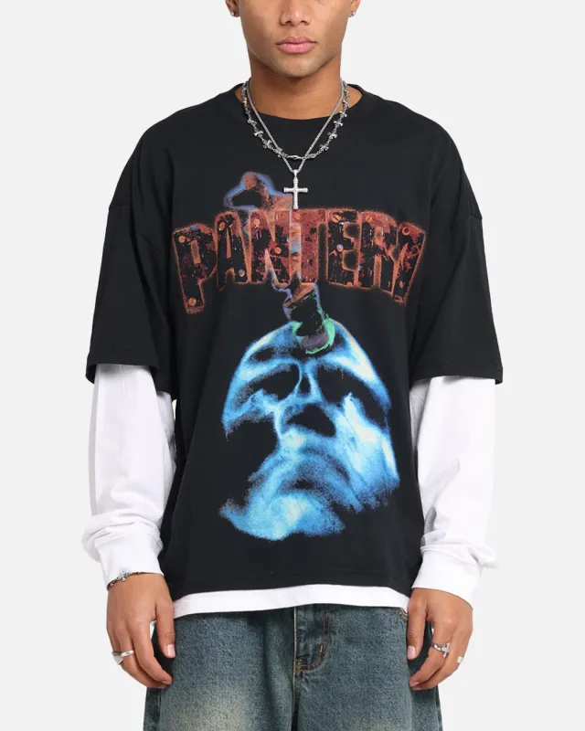 Pantera Pantera Layered Long Sleeve T-Shirt Black Wash sold by Culture Kings