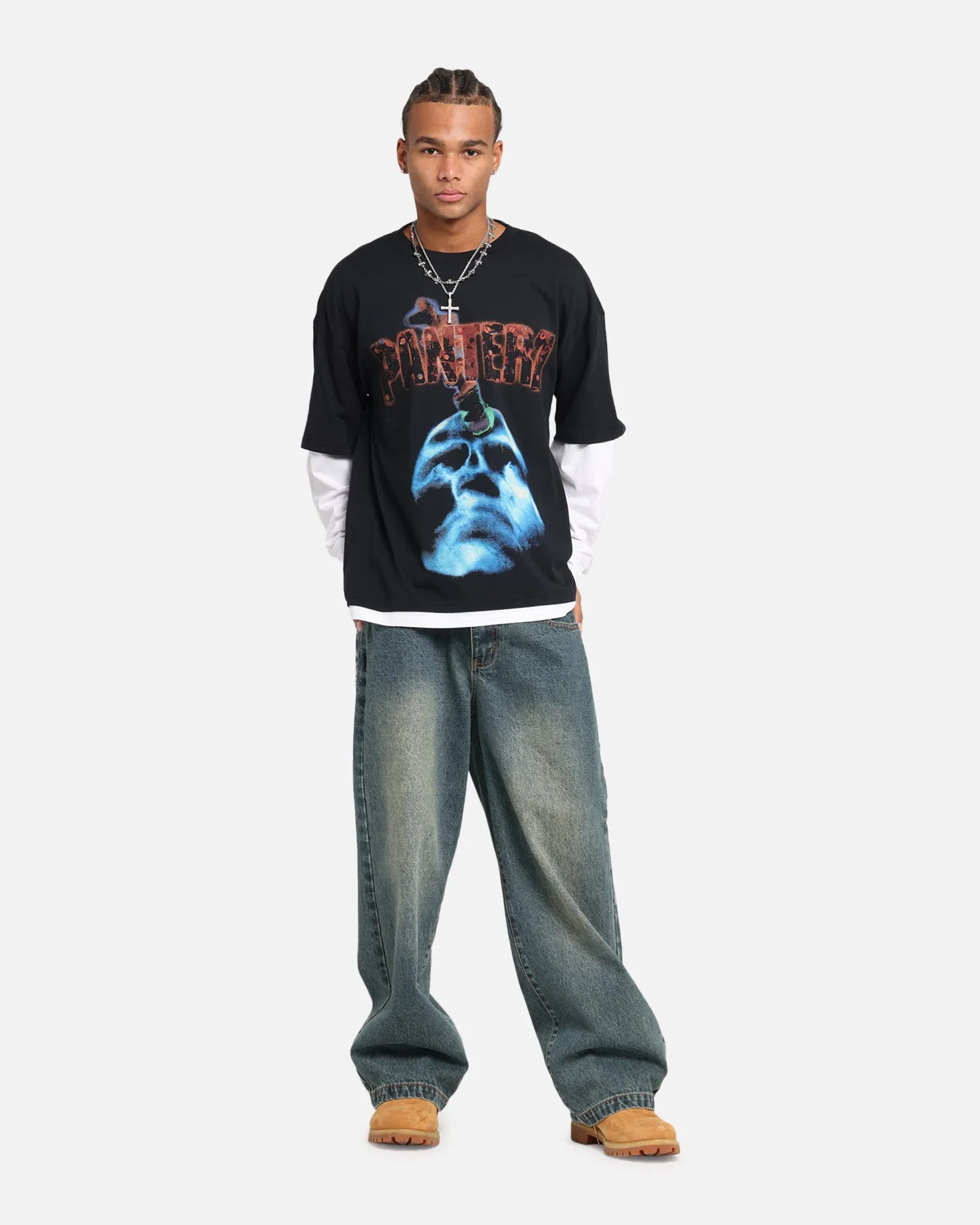 Pantera Pantera Layered Long Sleeve T-Shirt Black Wash sold by Culture Kings product image thumbnail 2
