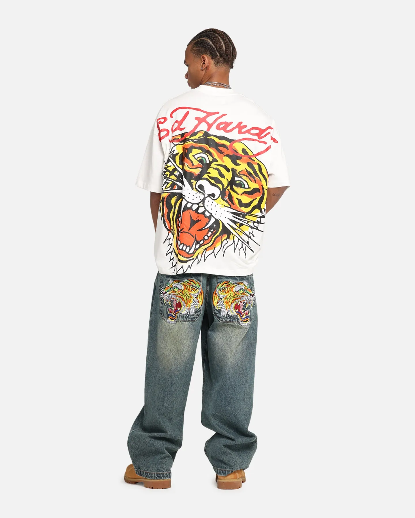 Ed Hardy Tiger Oversized Print T-Shirt Off White sold by Culture Kings product image thumbnail 3