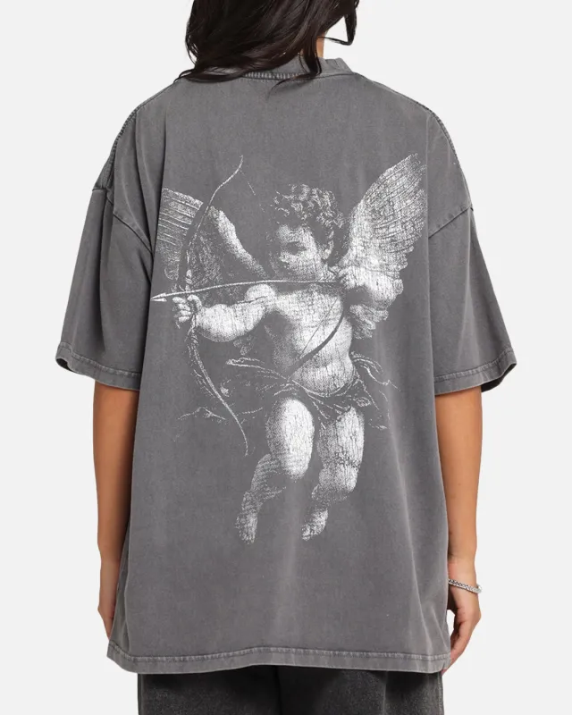 Saint Morta Redemption Mock Neck T-Shirt Washed Charcoal sold by Culture Kings