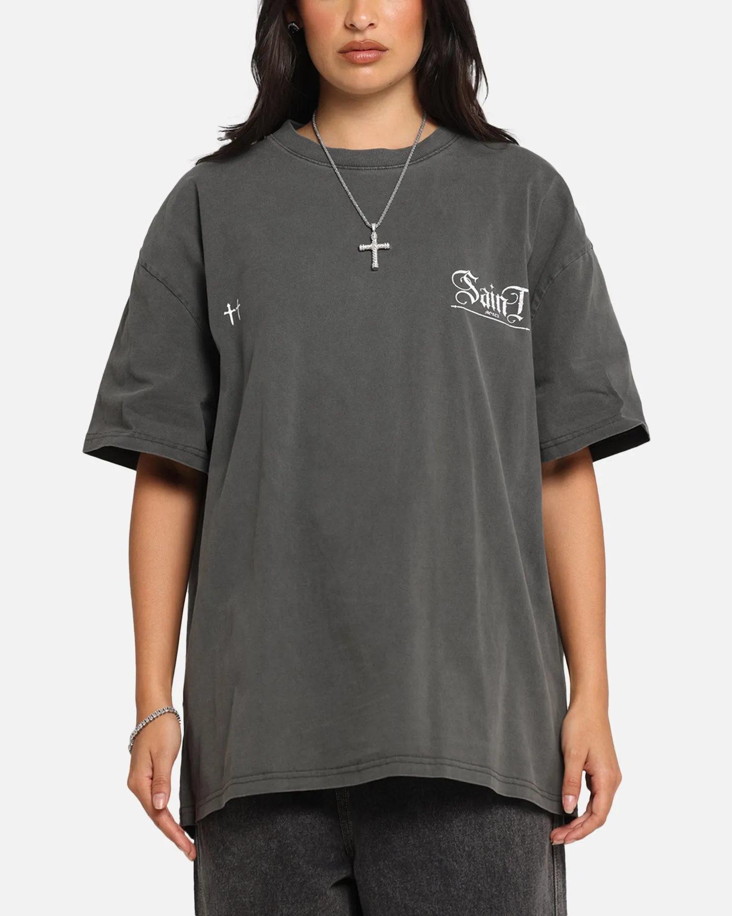 Saint Morta Candle Lit Boxy T-Shirt Black Wash sold by Culture Kings product image thumbnail 2