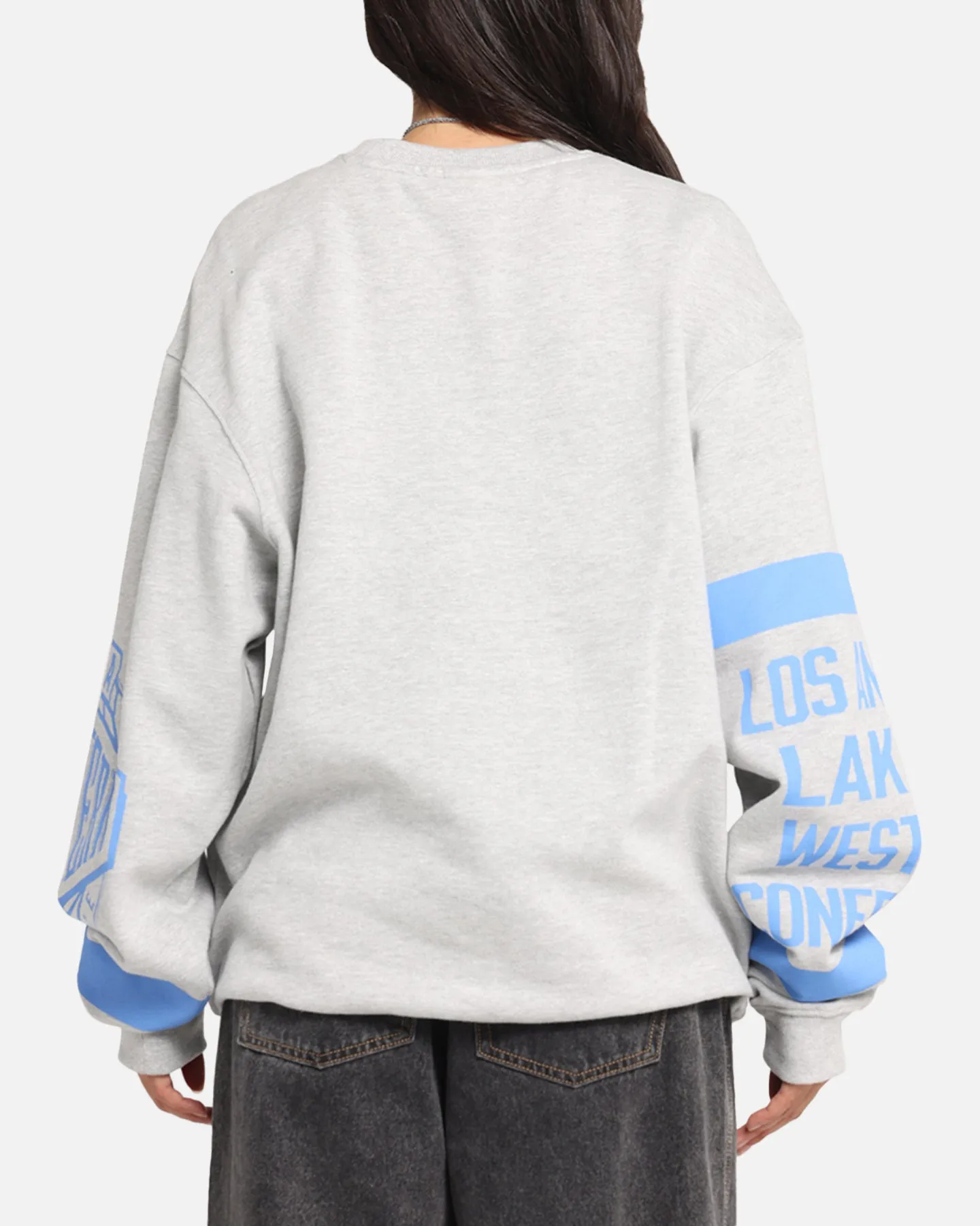 Mitchell & Ness Los Angeles Lakers Letterform Crewneck Grey Marle sold by Culture Kings product image thumbnail 3