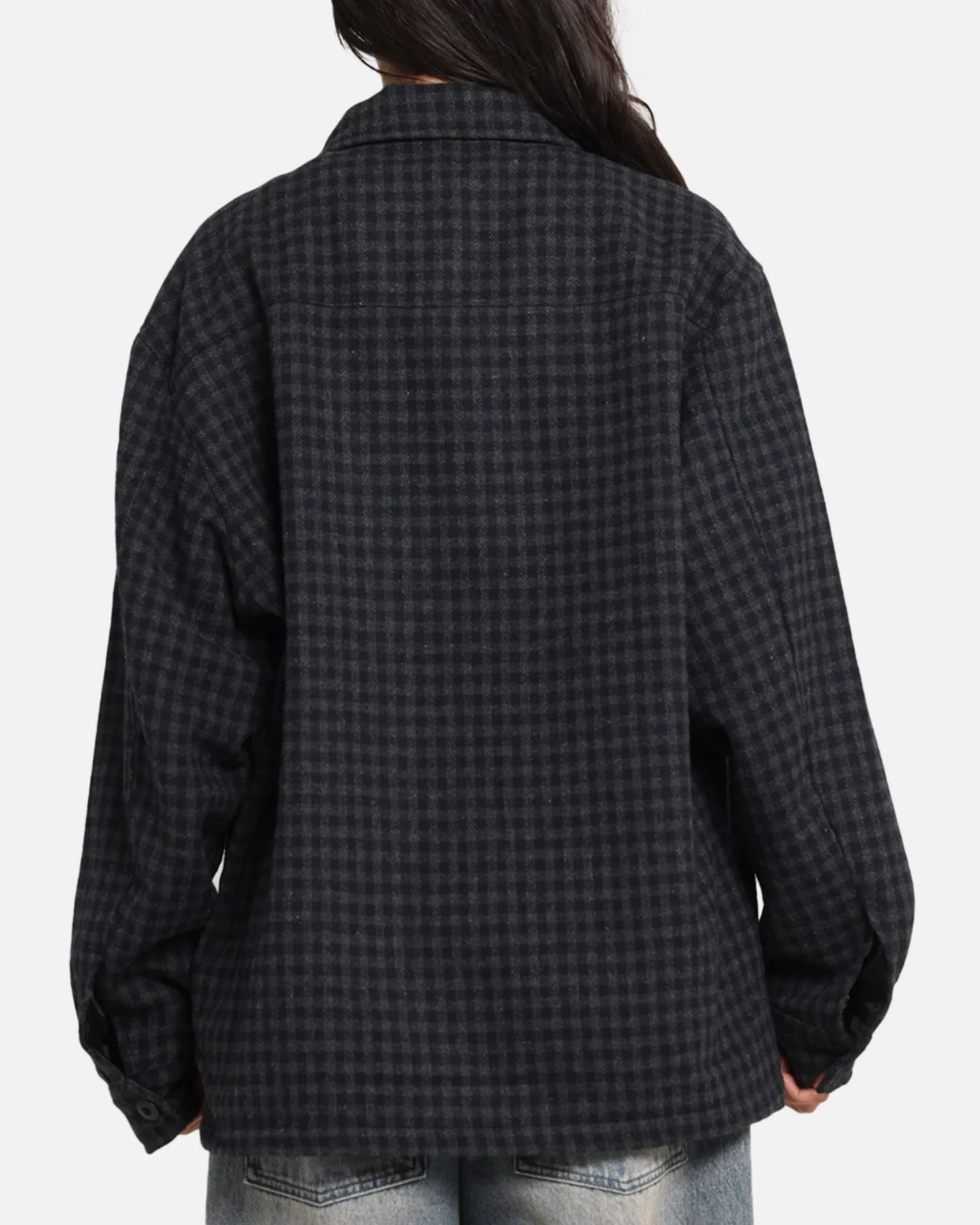 S Double Plaid Zip Through Long Sleeve Shirt Brown sold by Culture Kings product image thumbnail 3