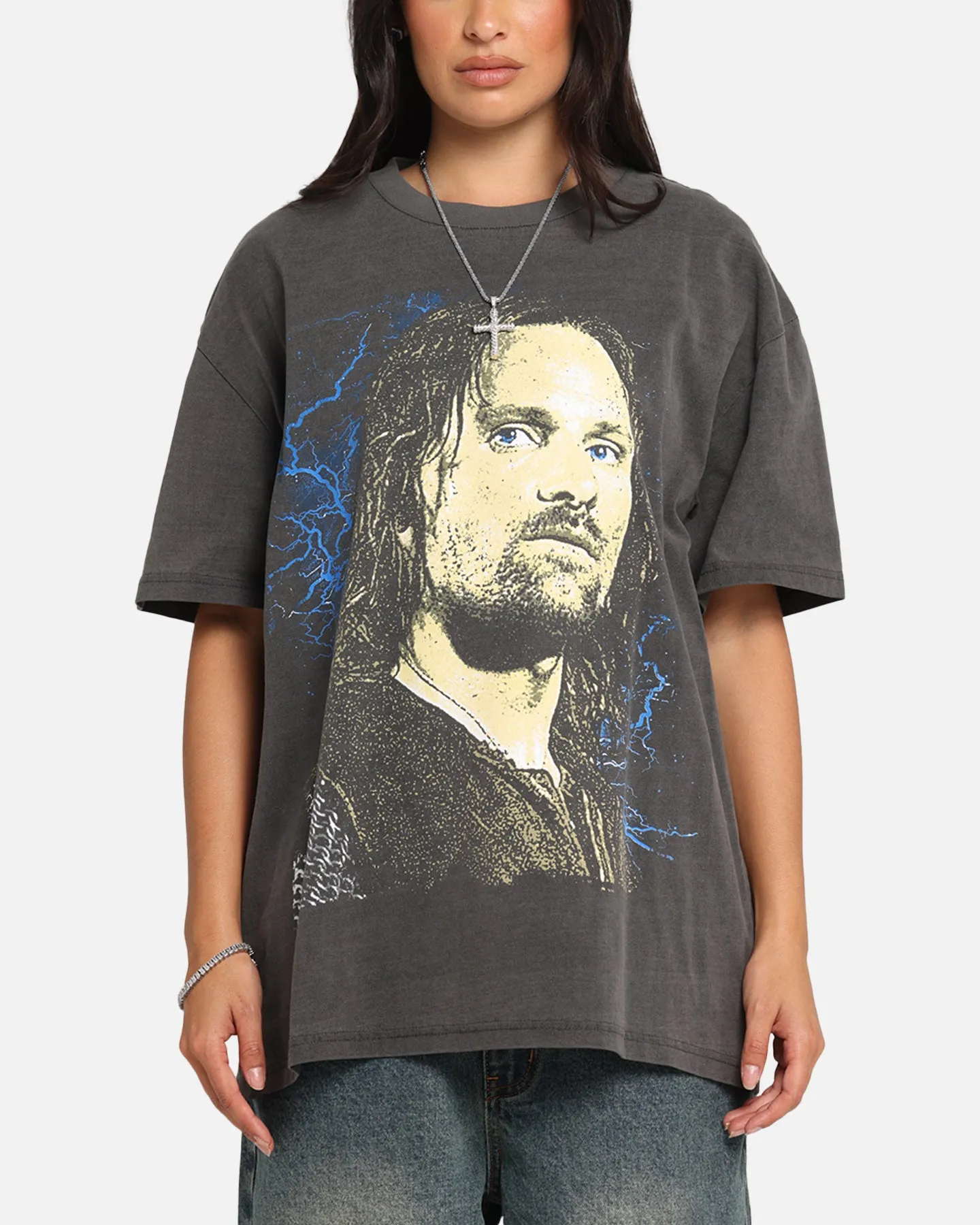 American Thrift X The Lord Of The Ring Aragorn Heavy T-Shirt Black Wash sold by Culture Kings product image thumbnail 2
