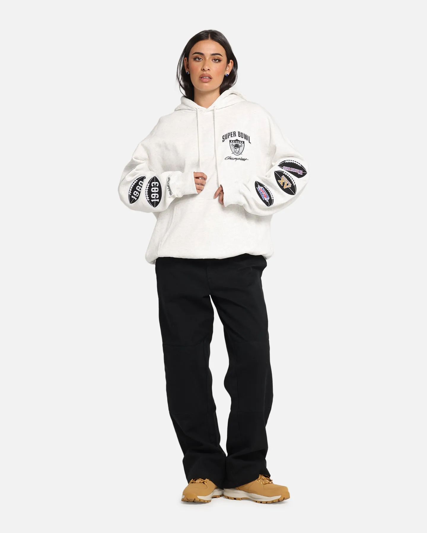 Mitchell & Ness Las Vegas Raiders National Champions Hoodie Silver Marle sold by Culture Kings product image thumbnail 4