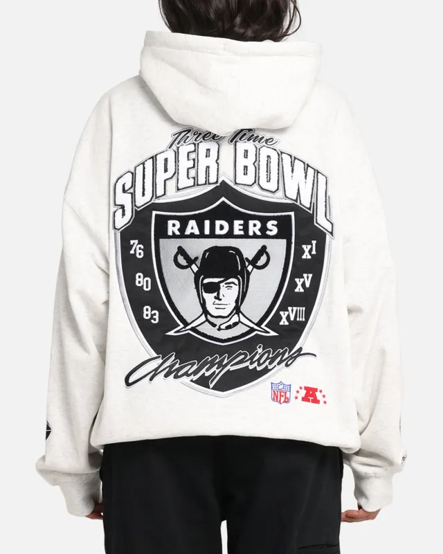 Mitchell & Ness Las Vegas Raiders National Champions Hoodie Silver Marle sold by Culture Kings