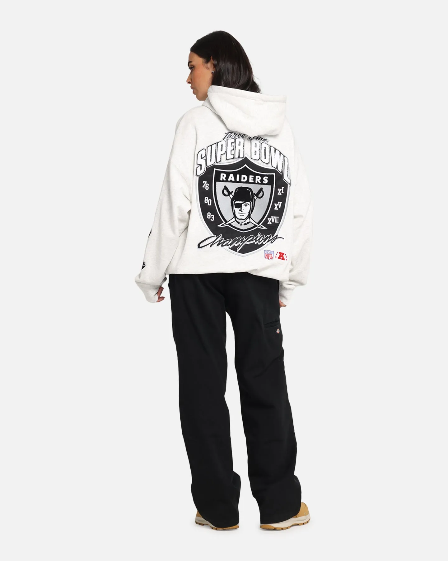Mitchell & Ness Las Vegas Raiders National Champions Hoodie Silver Marle sold by Culture Kings product image thumbnail 3