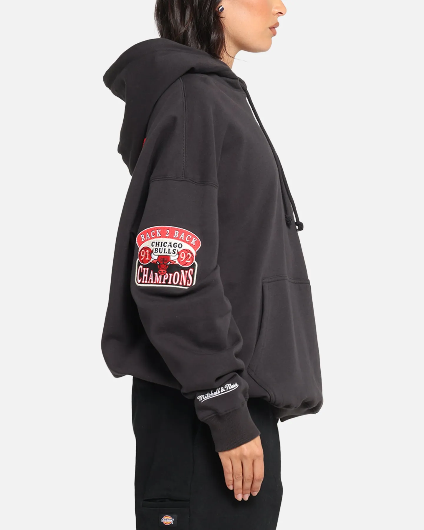 Mitchell & Ness Chicago Bulls National Champions Hoodie Faded Black sold by Culture Kings product image thumbnail 5