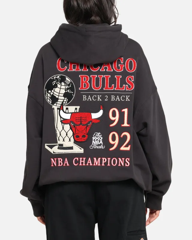 Mitchell & Ness Chicago Bulls National Champions Hoodie Faded Black sold by Culture Kings