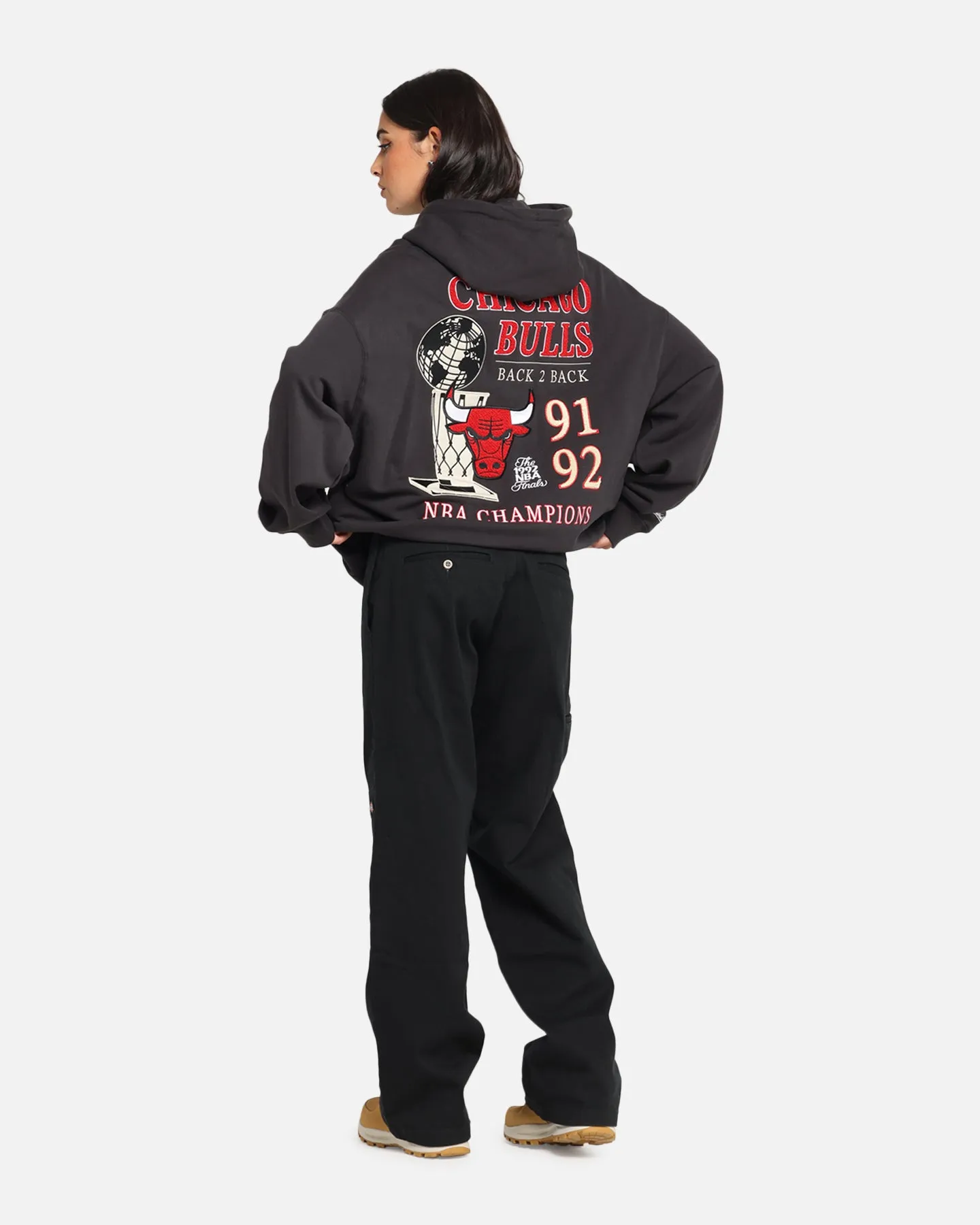 Mitchell & Ness Chicago Bulls National Champions Hoodie Faded Black sold by Culture Kings product image thumbnail 3