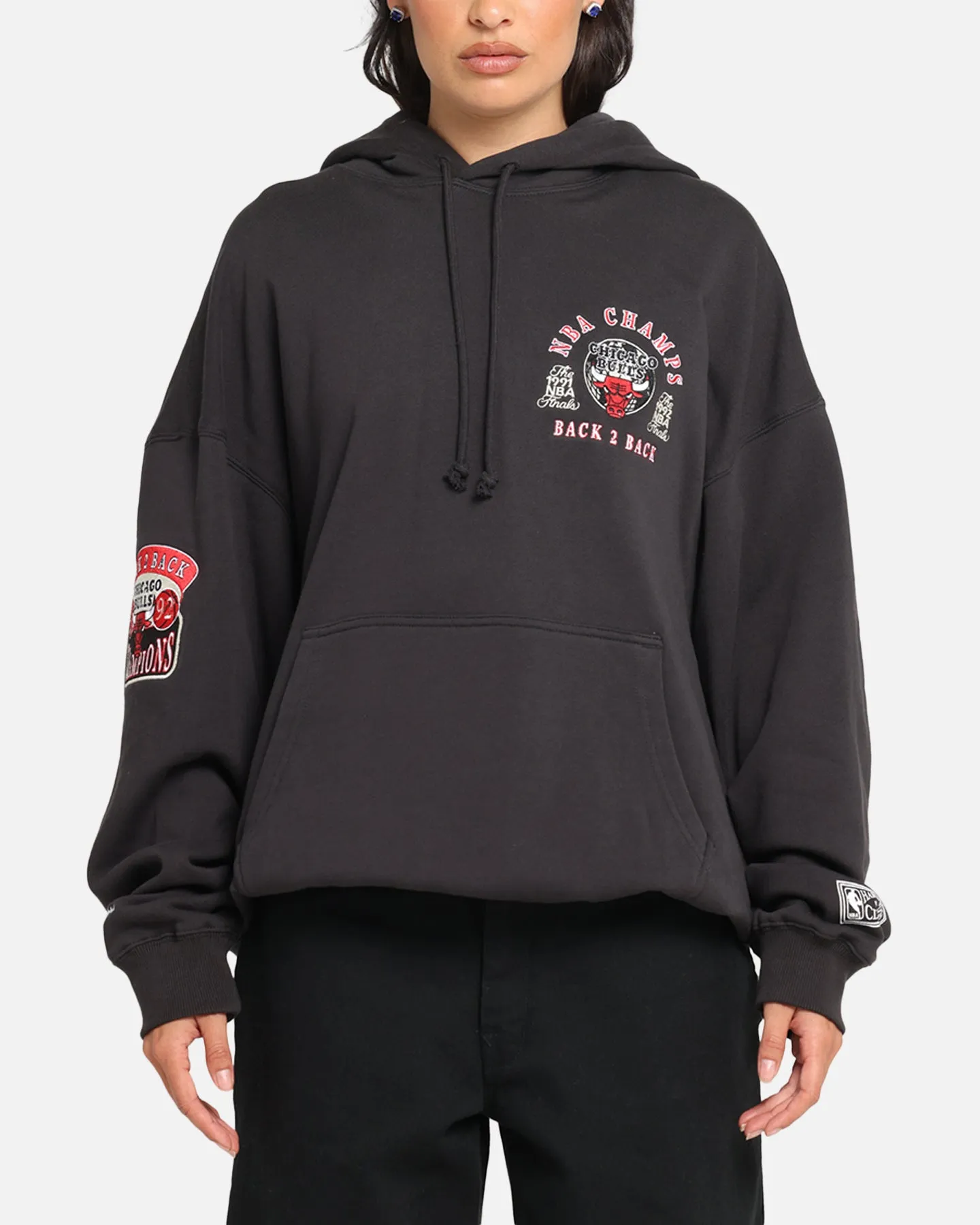 Mitchell & Ness Chicago Bulls National Champions Hoodie Faded Black sold by Culture Kings product image thumbnail 2