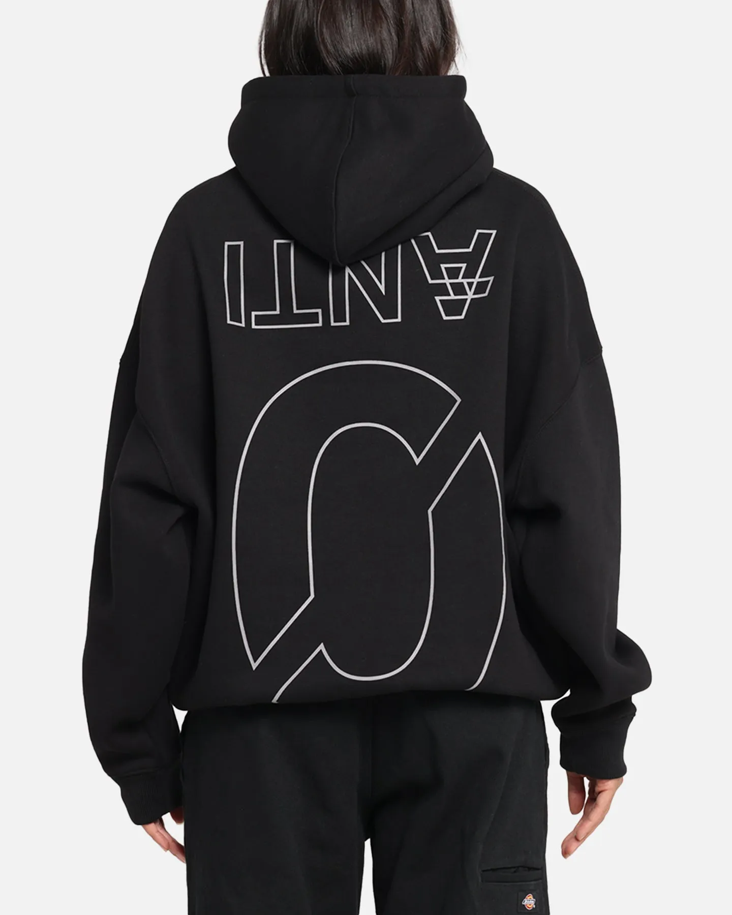 The Anti Order Azero Stencil Boxy Hoodie Black sold by Culture Kings