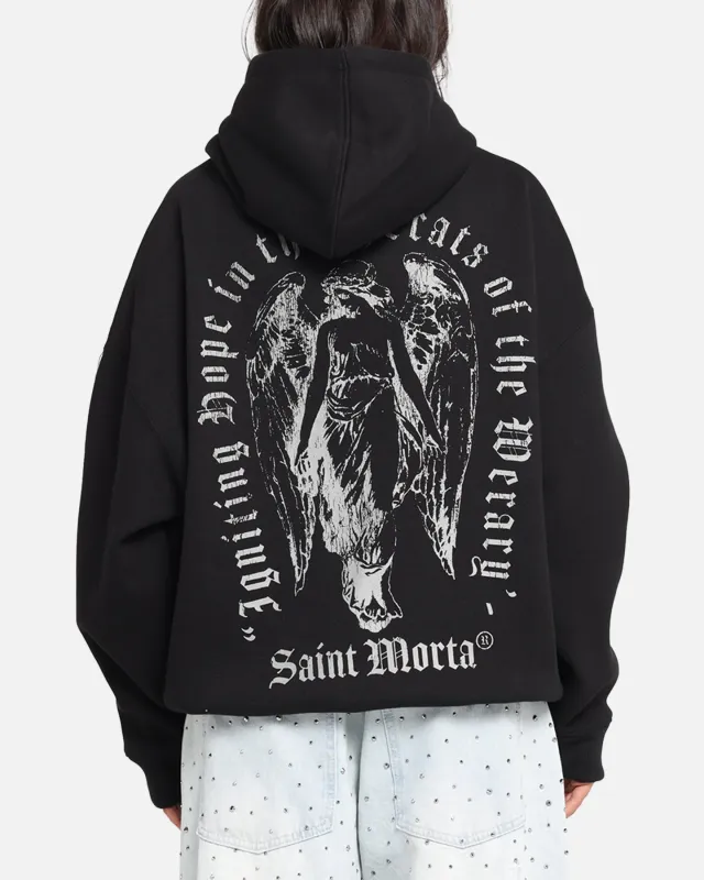 Saint Morta Weiry Hearts Boxy Hoodie Black sold by Culture Kings