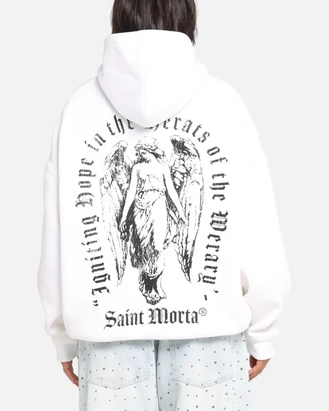 Saint Morta Weiry Hearts Boxy Hoodie White sold by Culture Kings