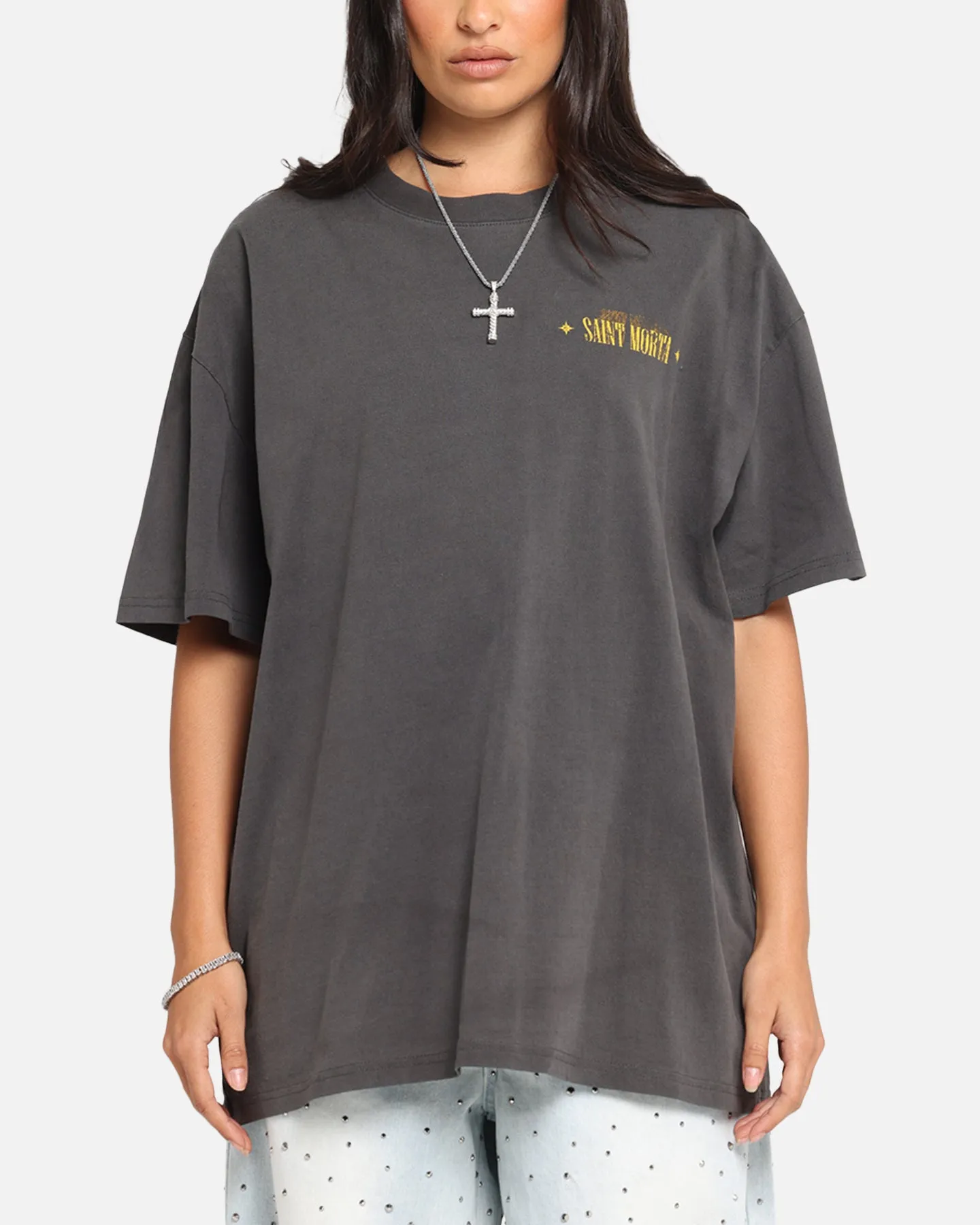 Saint Morta Realm Of Return Boxy T-Shirt Black Wash sold by Culture Kings product image thumbnail 2