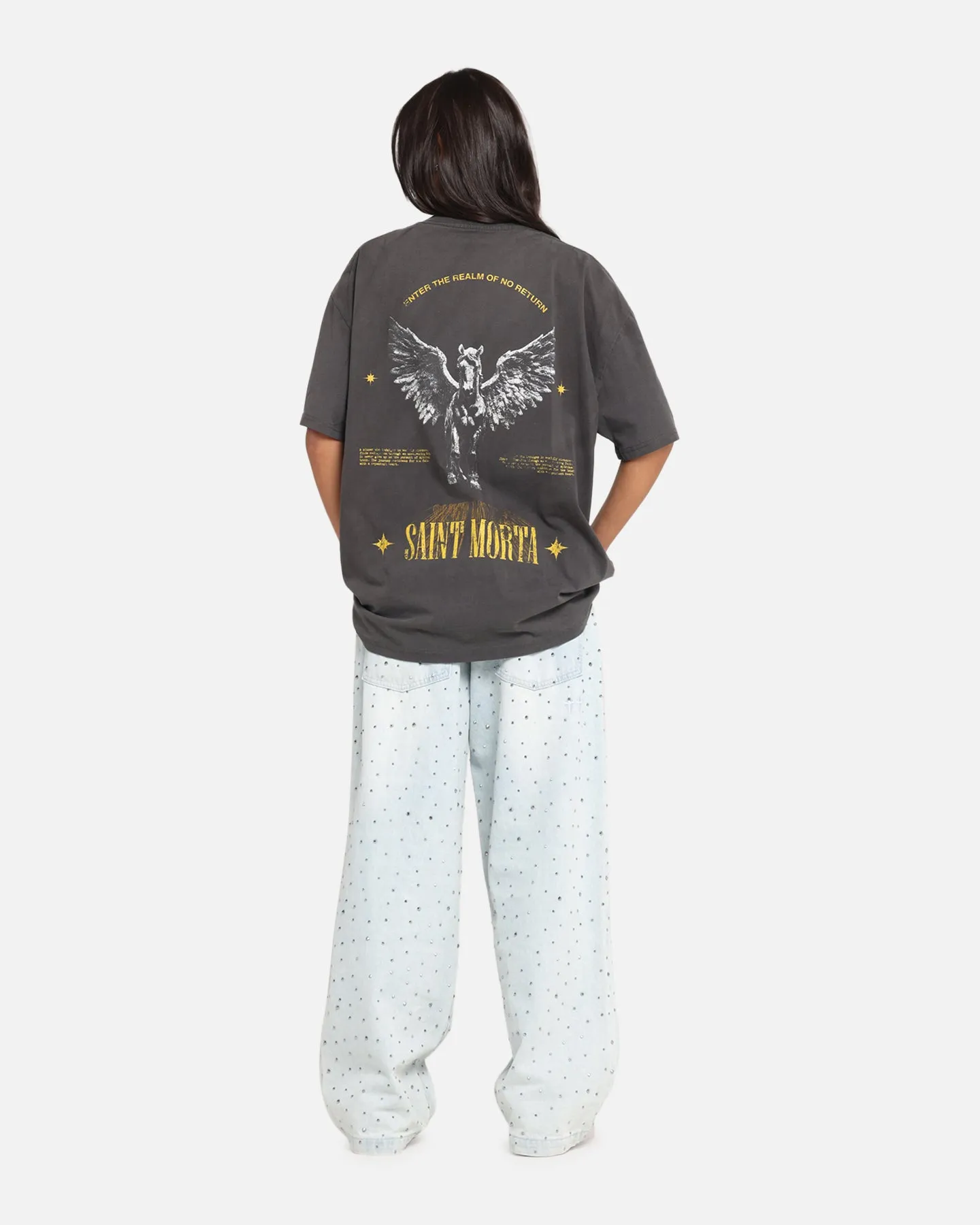 Saint Morta Realm Of Return Boxy T-Shirt Black Wash sold by Culture Kings product image thumbnail 3