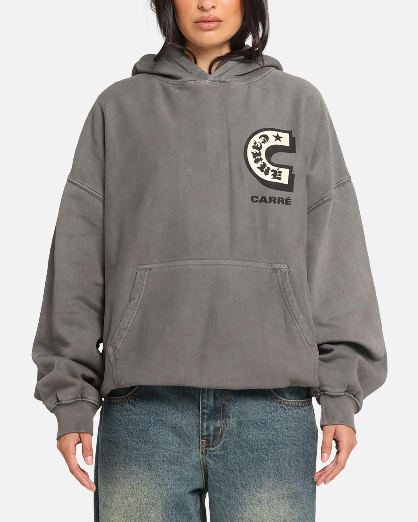 Carre Sacred Letter Hoodie Washed Charcoal sold by Culture Kings