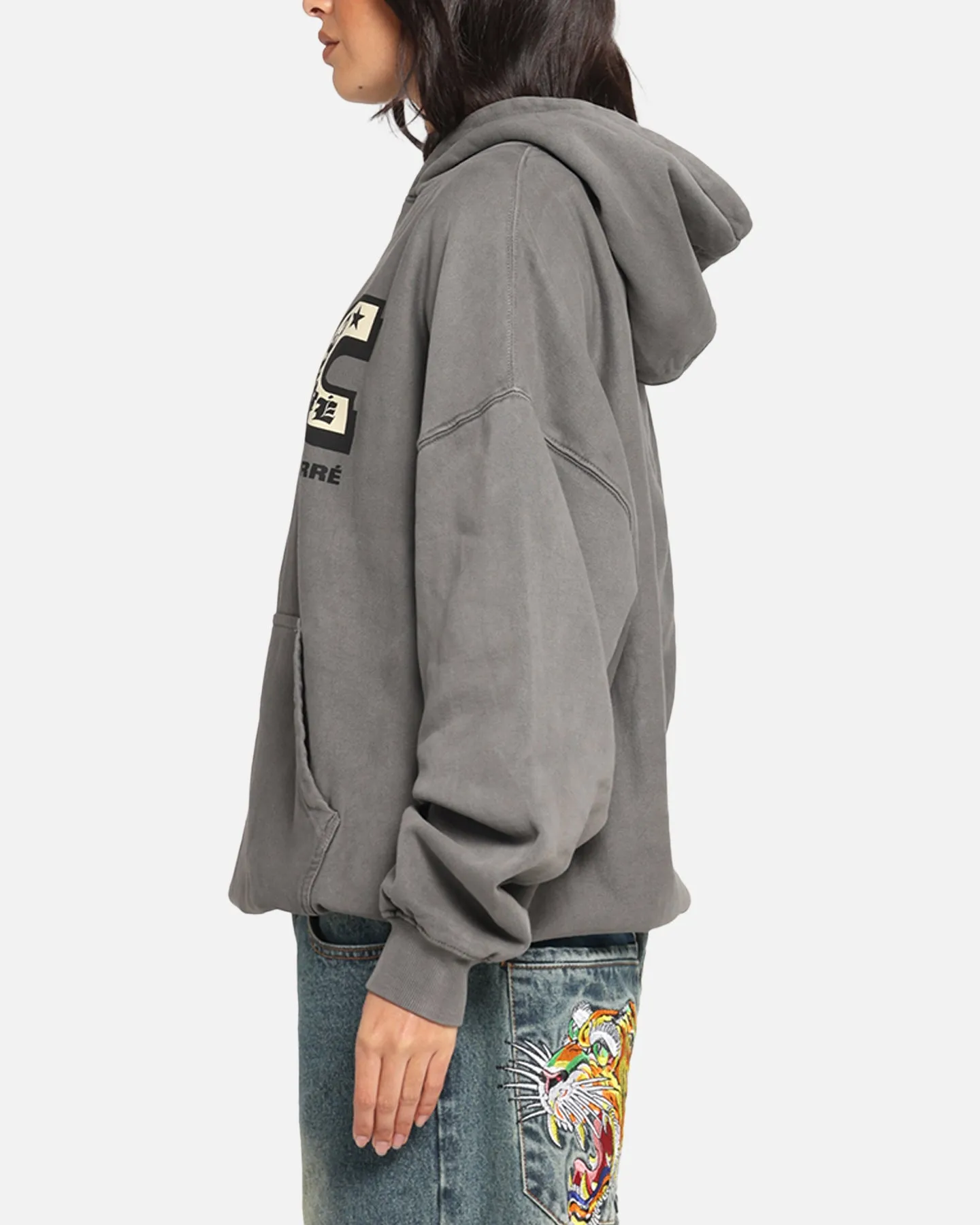Carre Sacred Letter Hoodie Washed Charcoal sold by Culture Kings product image thumbnail 5