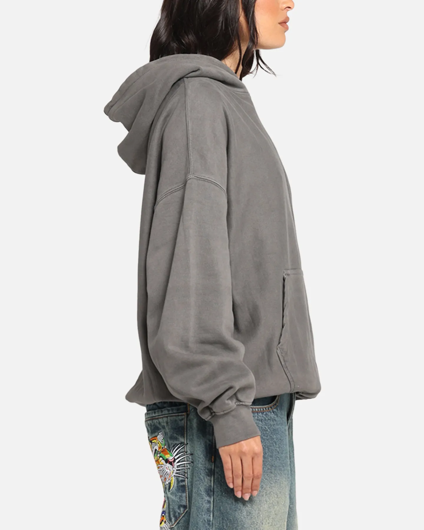 Carre Sacred Letter Hoodie Washed Charcoal sold by Culture Kings product image thumbnail 4