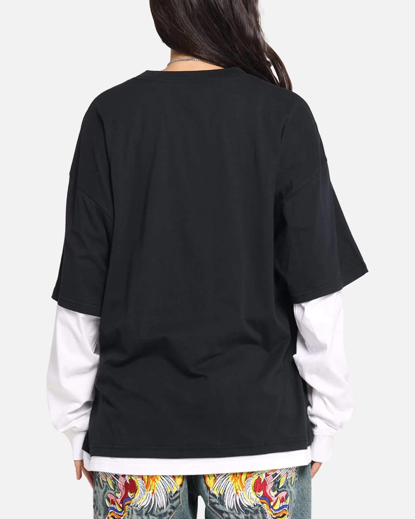 G N Roses Roses Layered Long Sleeve T-Shirt Black Wash sold by Culture Kings product image thumbnail 3