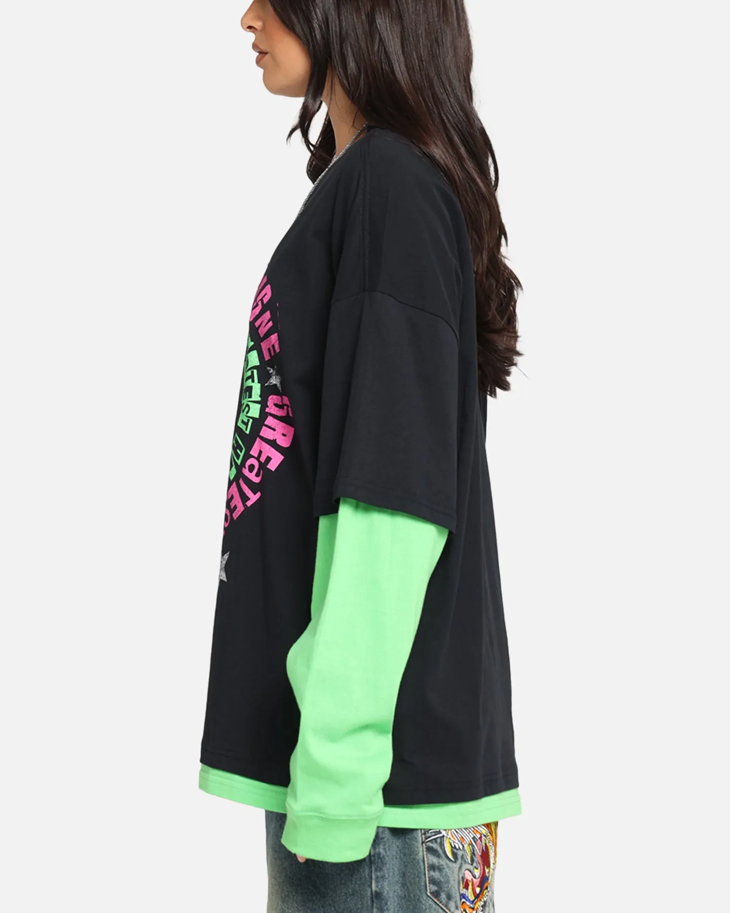 Avril Lavigne Avril Layered Long Sleeve T-Shirt Black Wash sold by Culture Kings product image thumbnail 5