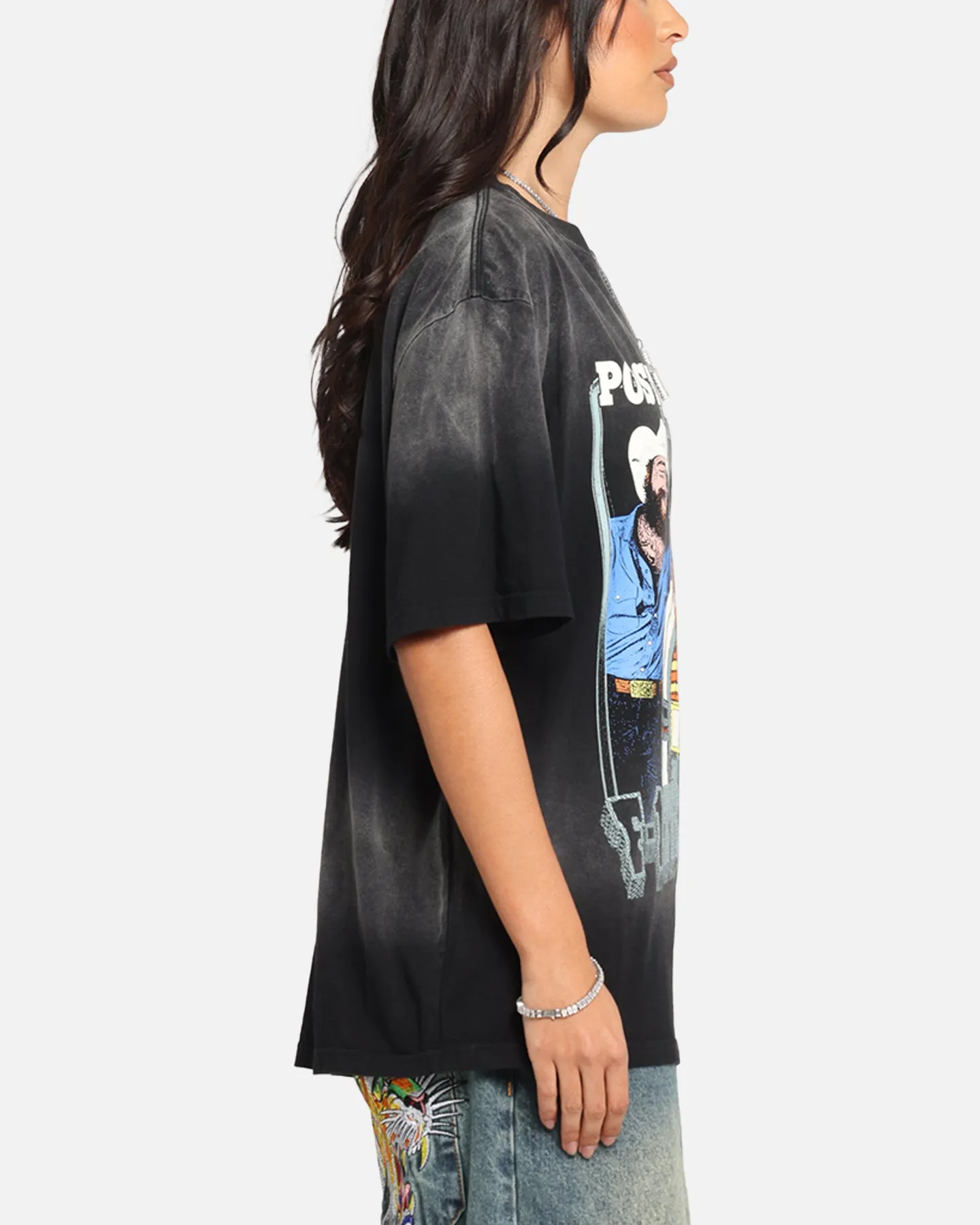 Post Malone F-1 Trillion Horse T-Shirt Black Wash sold by Culture Kings product image thumbnail 4