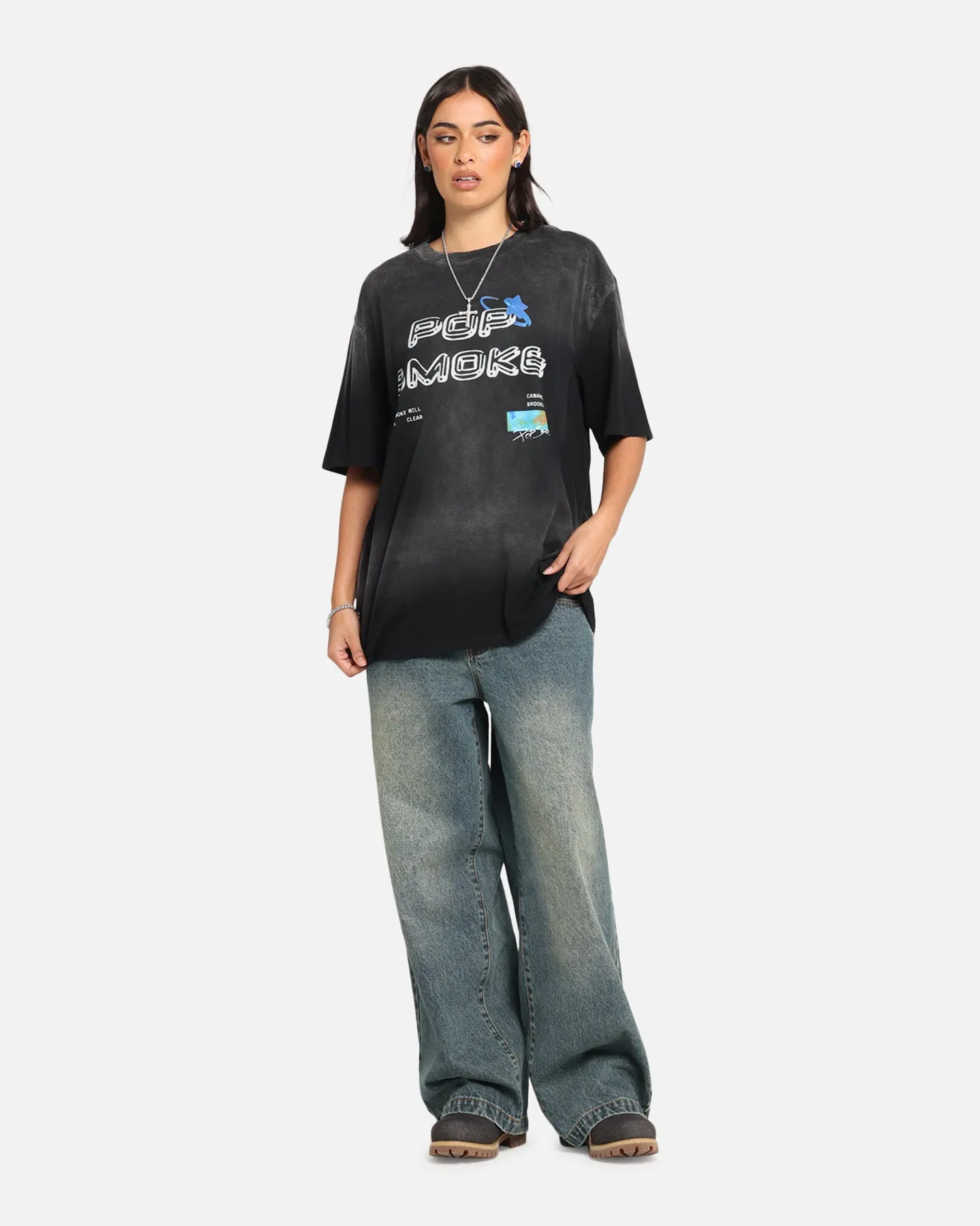 Pop Smoke Never Clear T-Shirt Black Wash sold by Culture Kings product image thumbnail 4