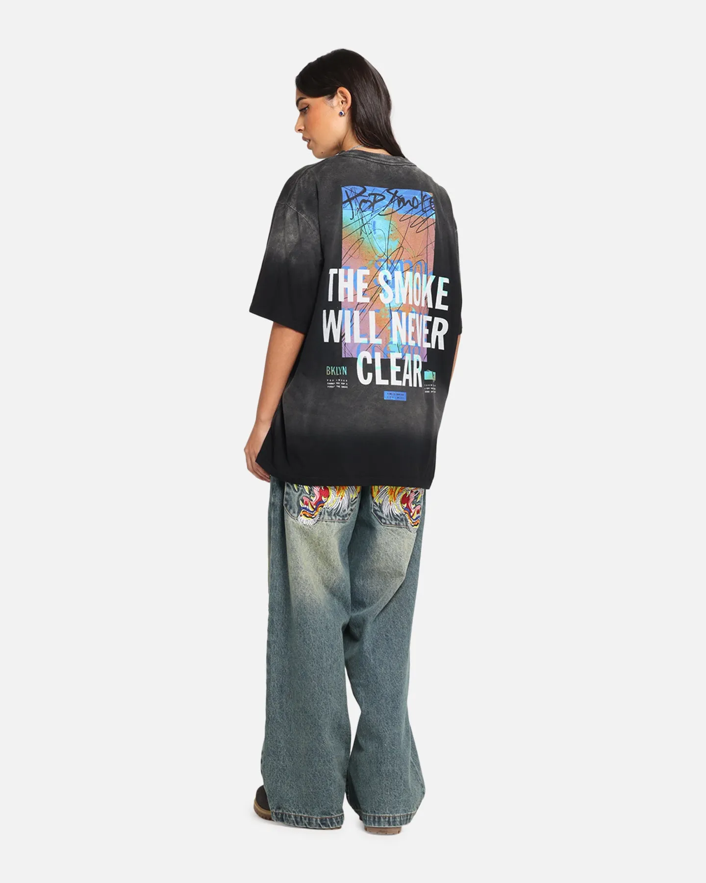 Pop Smoke Never Clear T-Shirt Black Wash sold by Culture Kings product image thumbnail 3